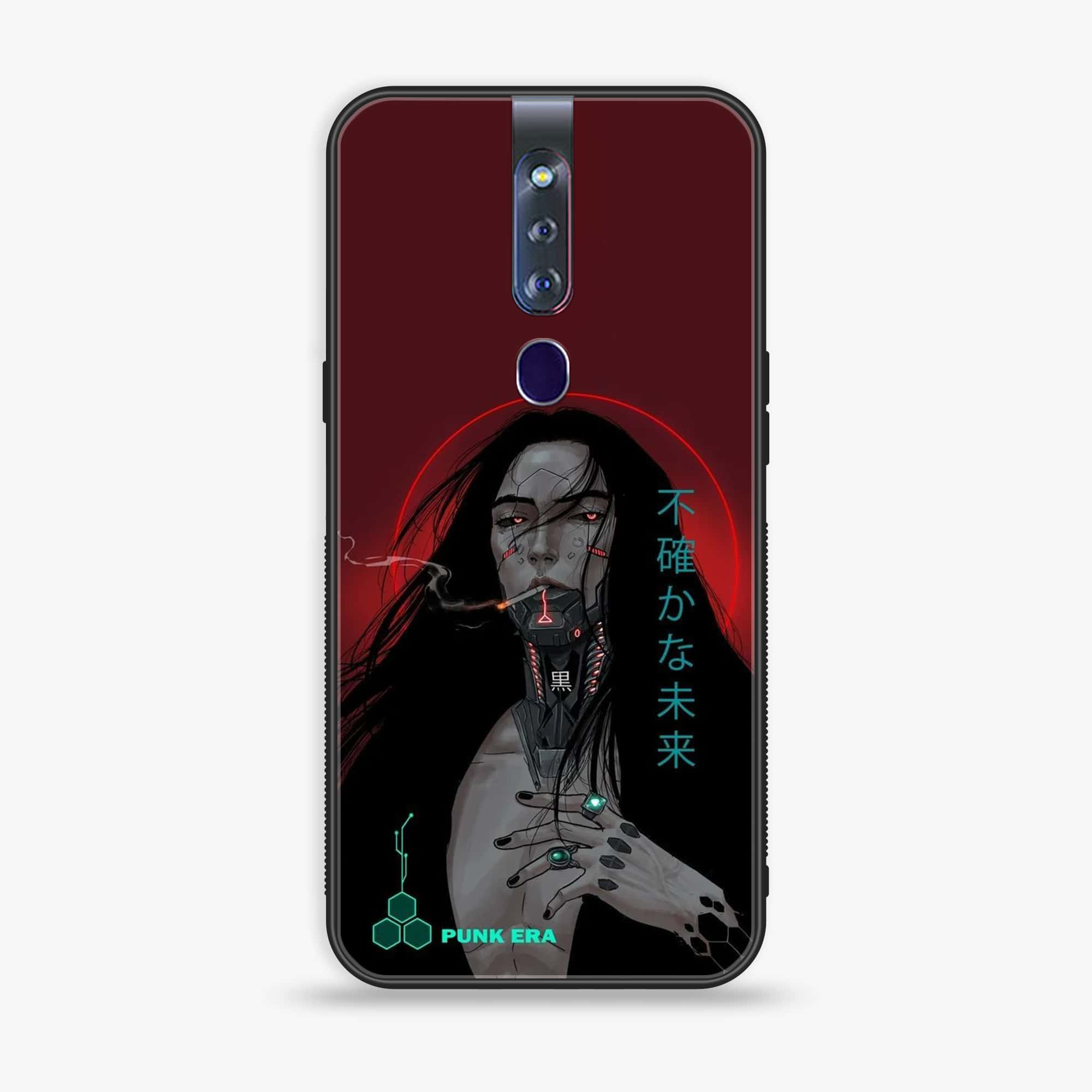 Oppo F11 Pro Cybernetic Warrior Series Premium Printed Glass soft Bumper shock Proof Case