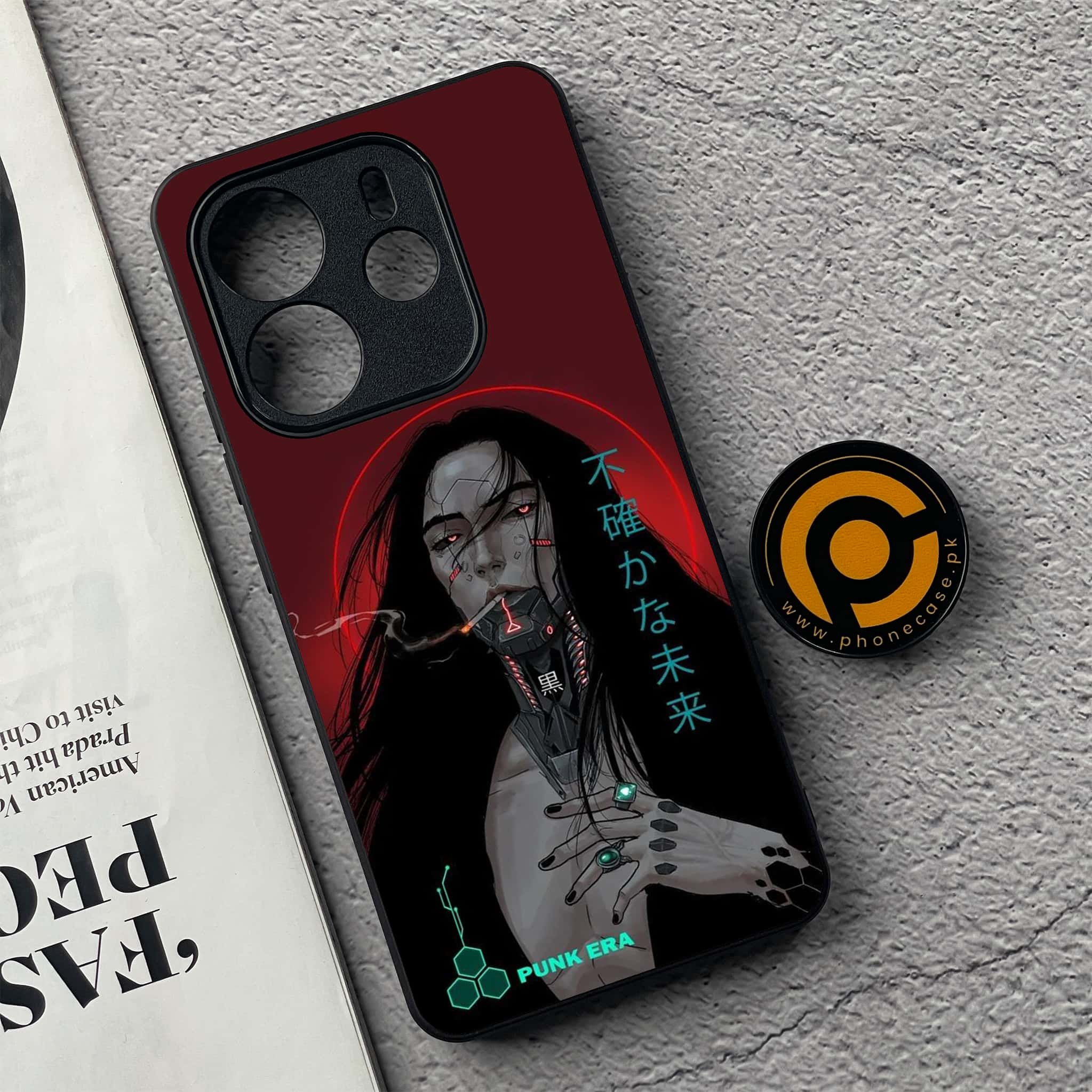 Xiaomi Redmi Note 14 - Cybernetic Warrior Series - Premium Printed Glass soft Bumper shock Proof Case