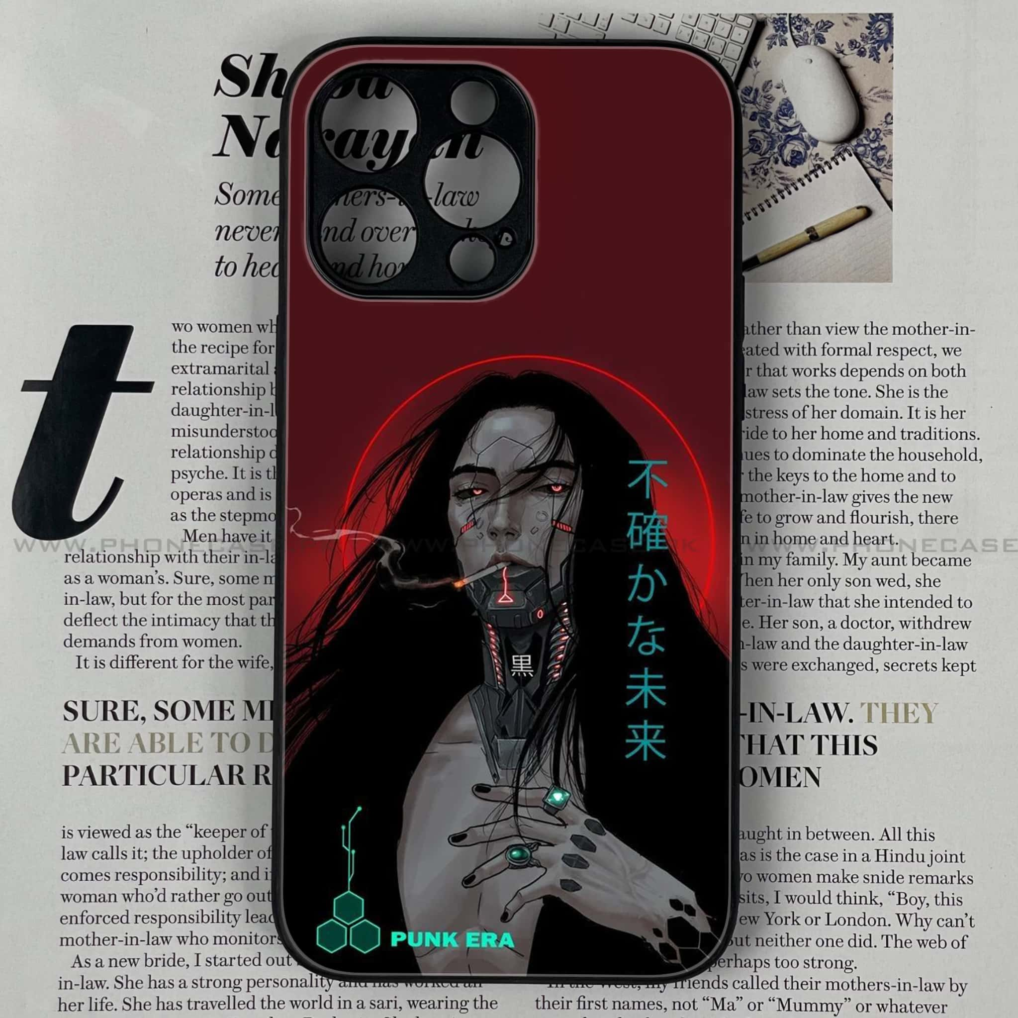 iPhone 16 Pro Max - Cybernetic Warrior Series - Premium Printed Glass soft Bumper shock Proof Case