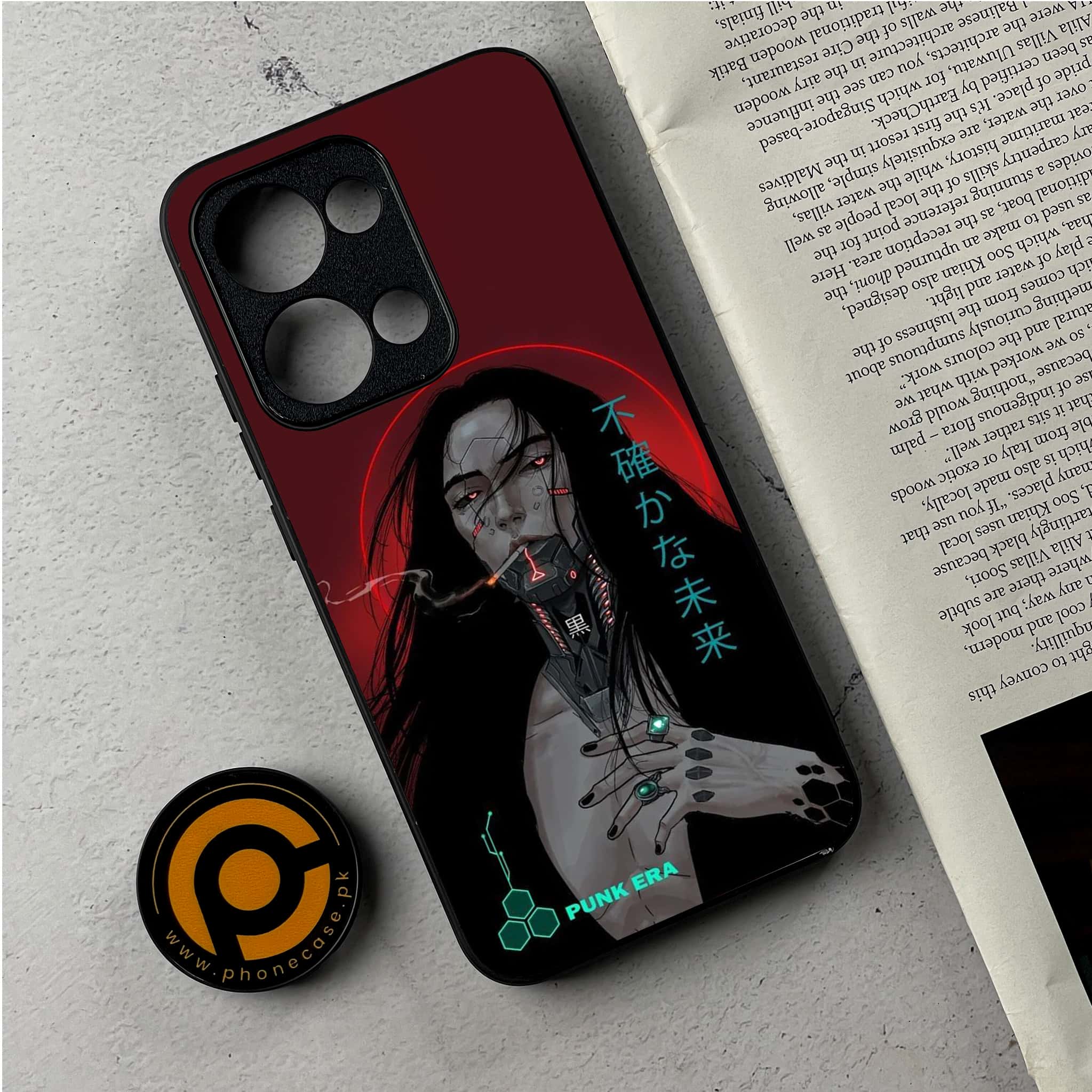 Oppo Reno 13 - Cybernetic Warrior Series - Premium Metal Printed Soft Bumper Shockproof Case