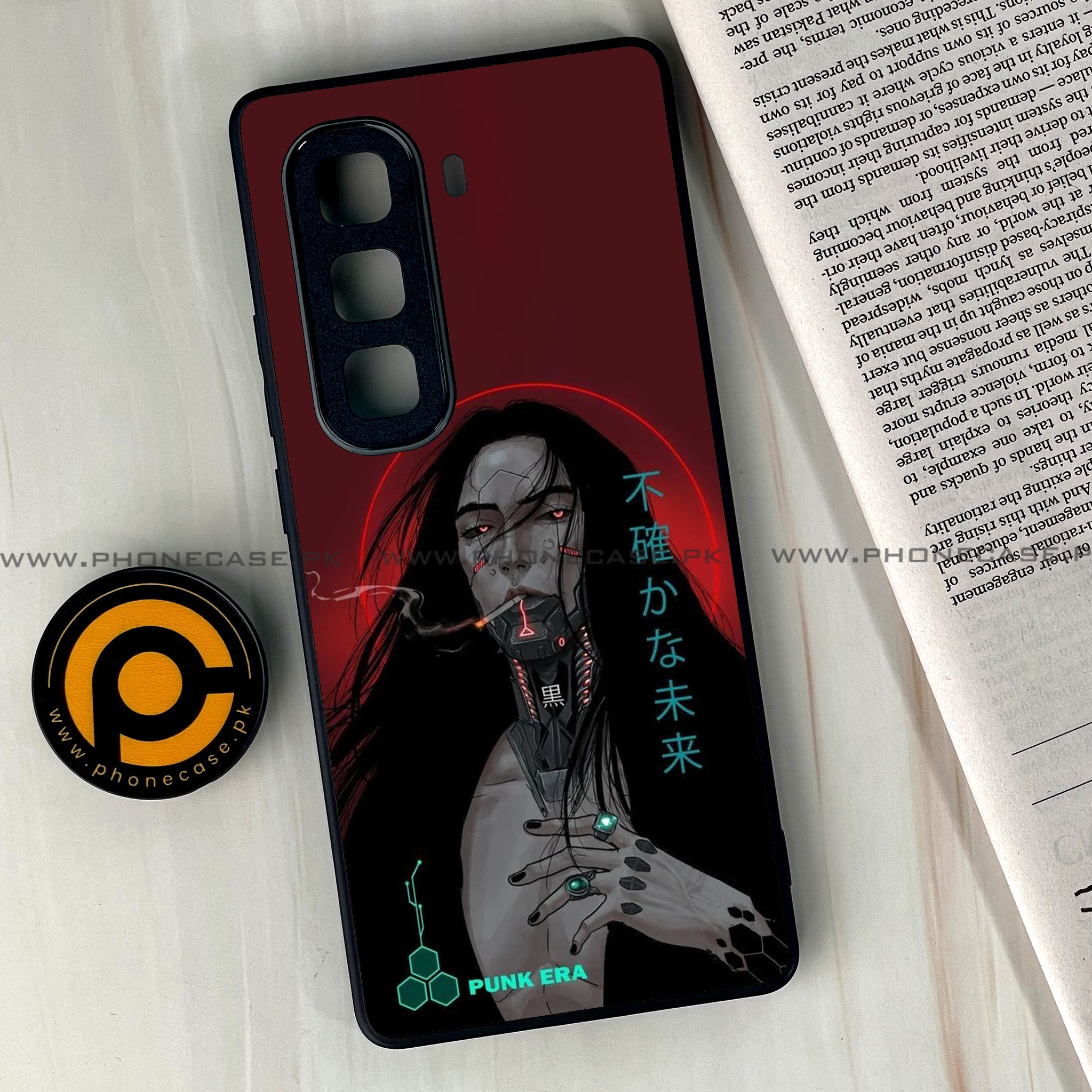 Infinix Hot 60 Pro Plus - Cybernetic Warrior Series - Premium Metal Printed soft Bumper shock Proof Case