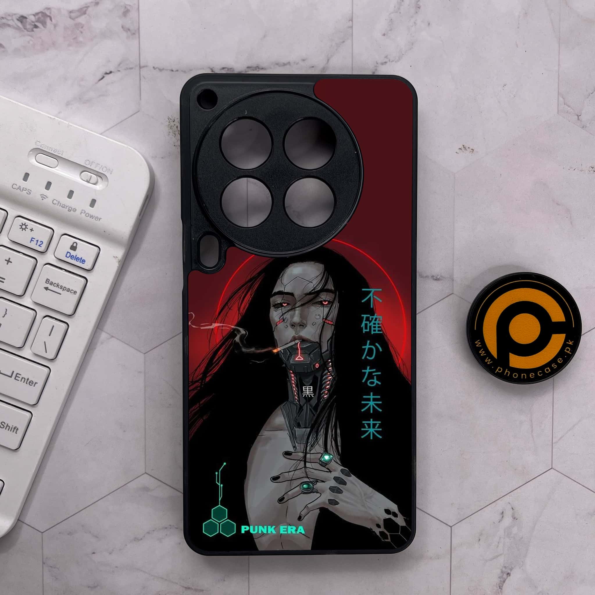 Tecno Camon 30 Premier - Cybernetic Warrior Series - Premium Metal Printed soft Bumper shock Proof Case