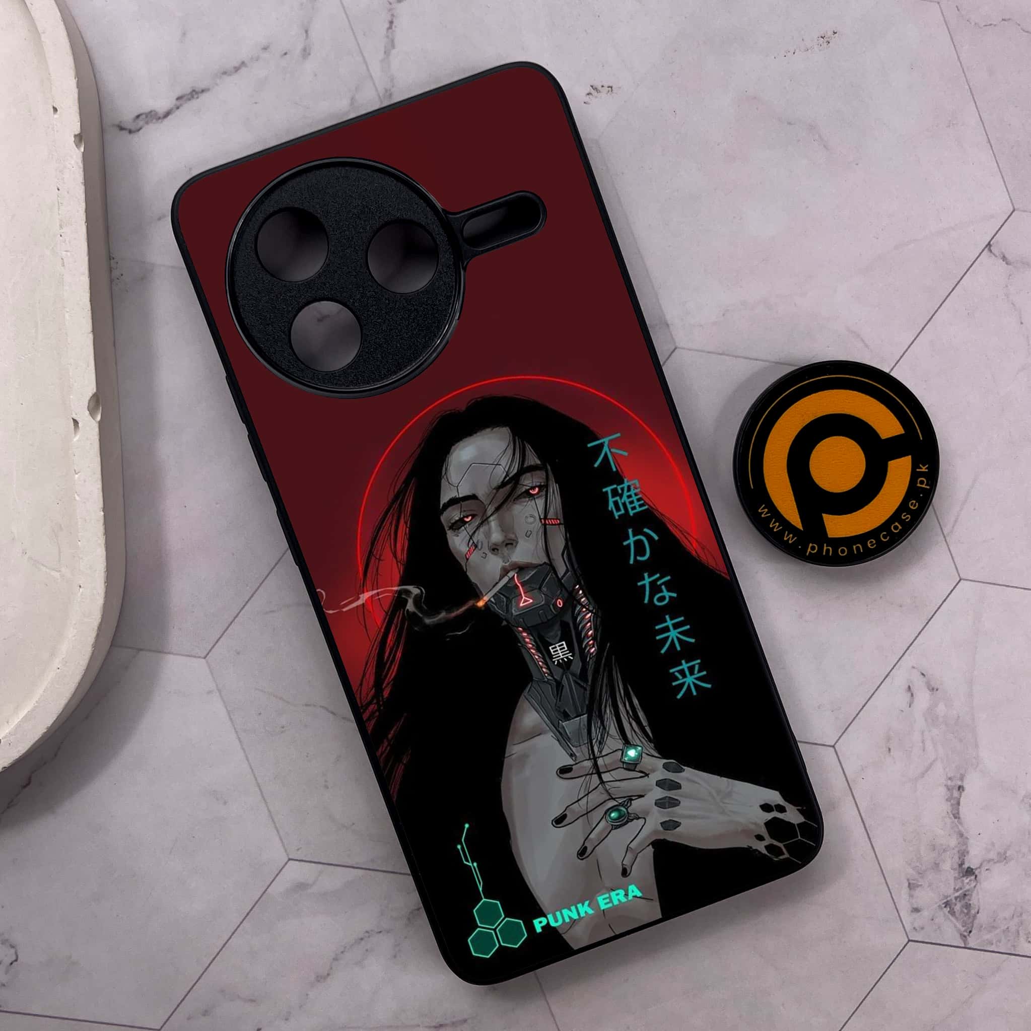 Xiaomi Poco F7 Pro 5G - Cybernetic Warrior Series - Premium Metal Printed soft Bumper shock Proof Case