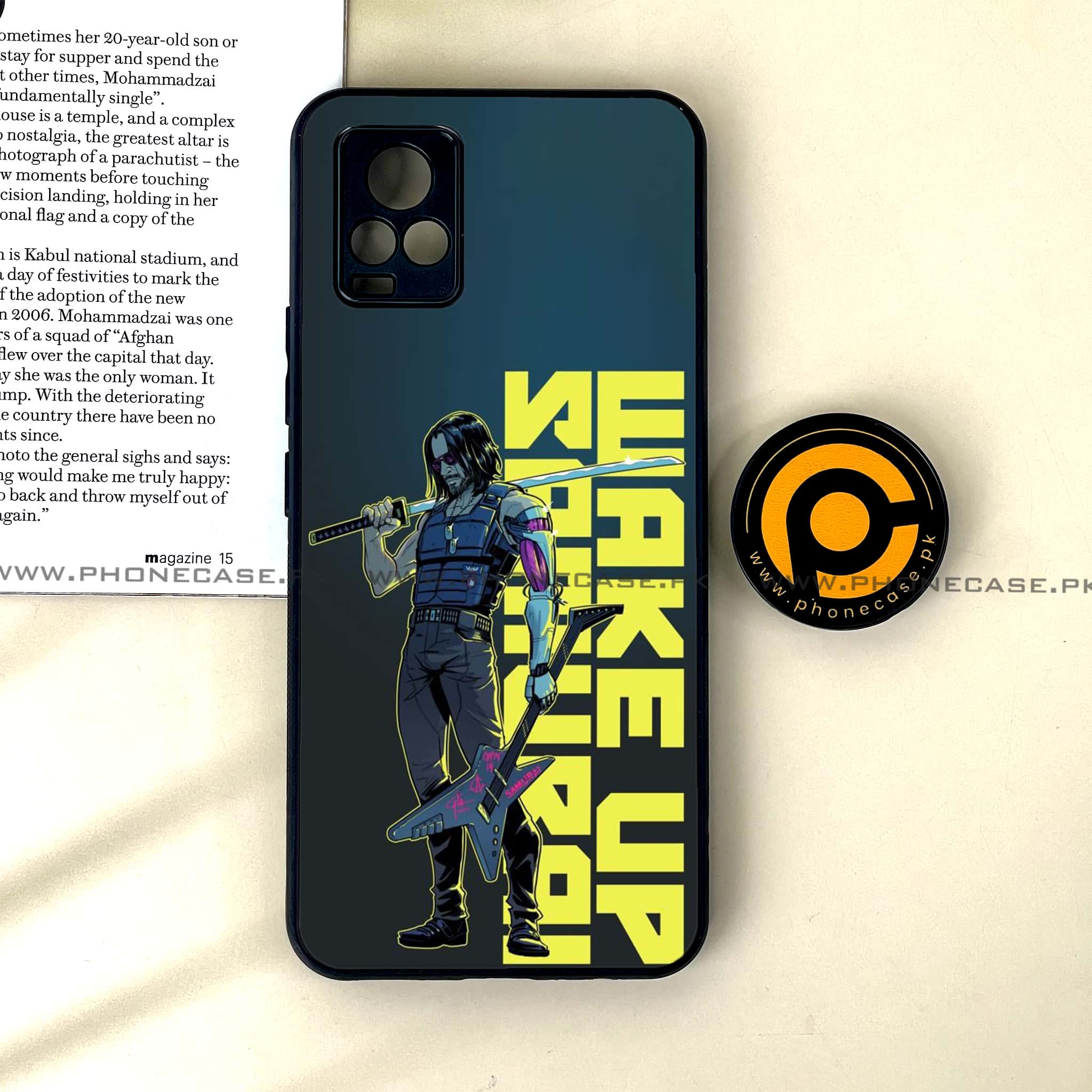 Vivo V20 - Cybernetic Warrior Series - Premium Printed Glass soft Bumper shock Proof Case