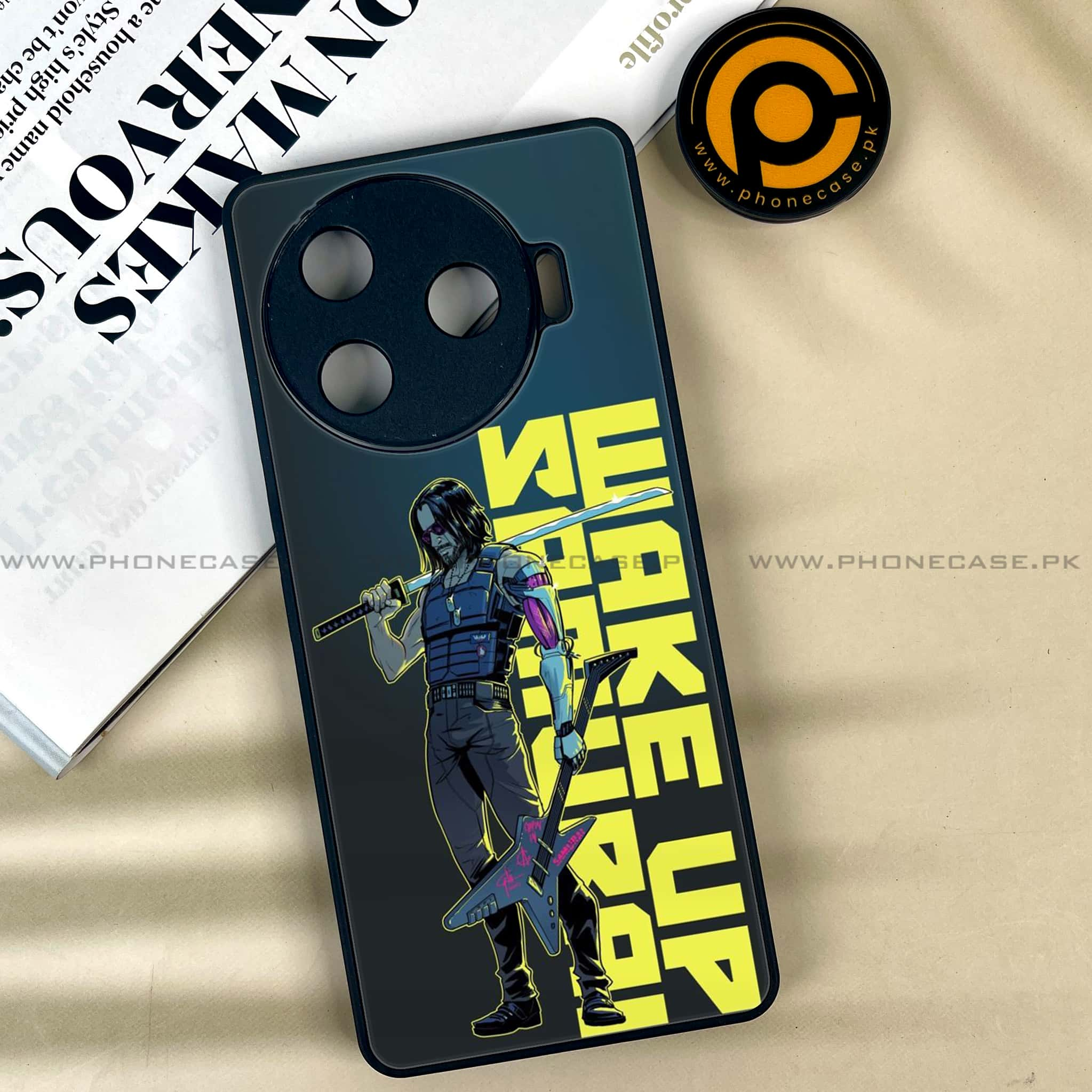 Tecno Camon 30 Pro - Cybernetic Warrior Series - Premium Printed Glass soft Bumper shock Proof Case