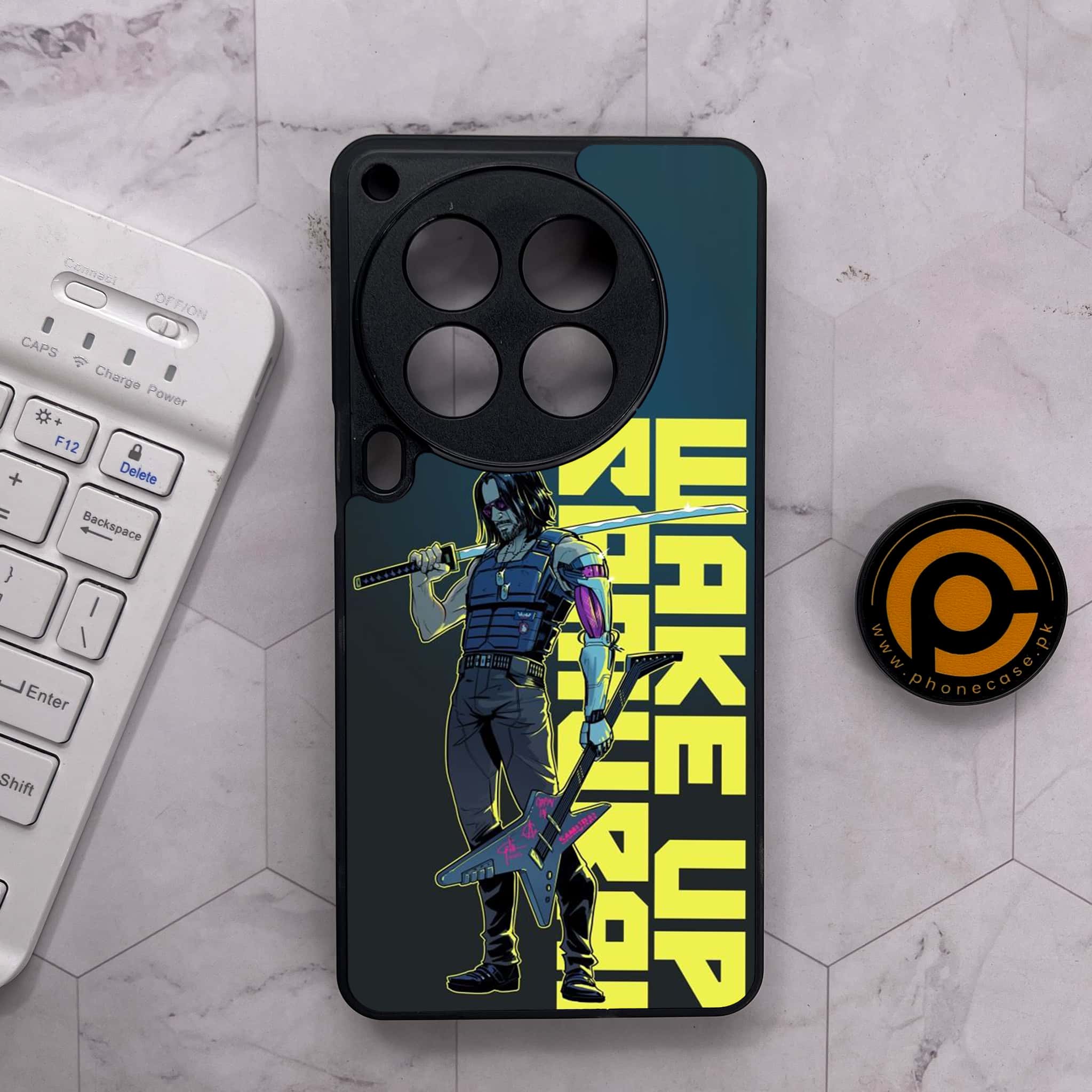 Tecno Camon 30 Premier - Cybernetic Warrior Series - Premium Metal Printed soft Bumper shock Proof Case