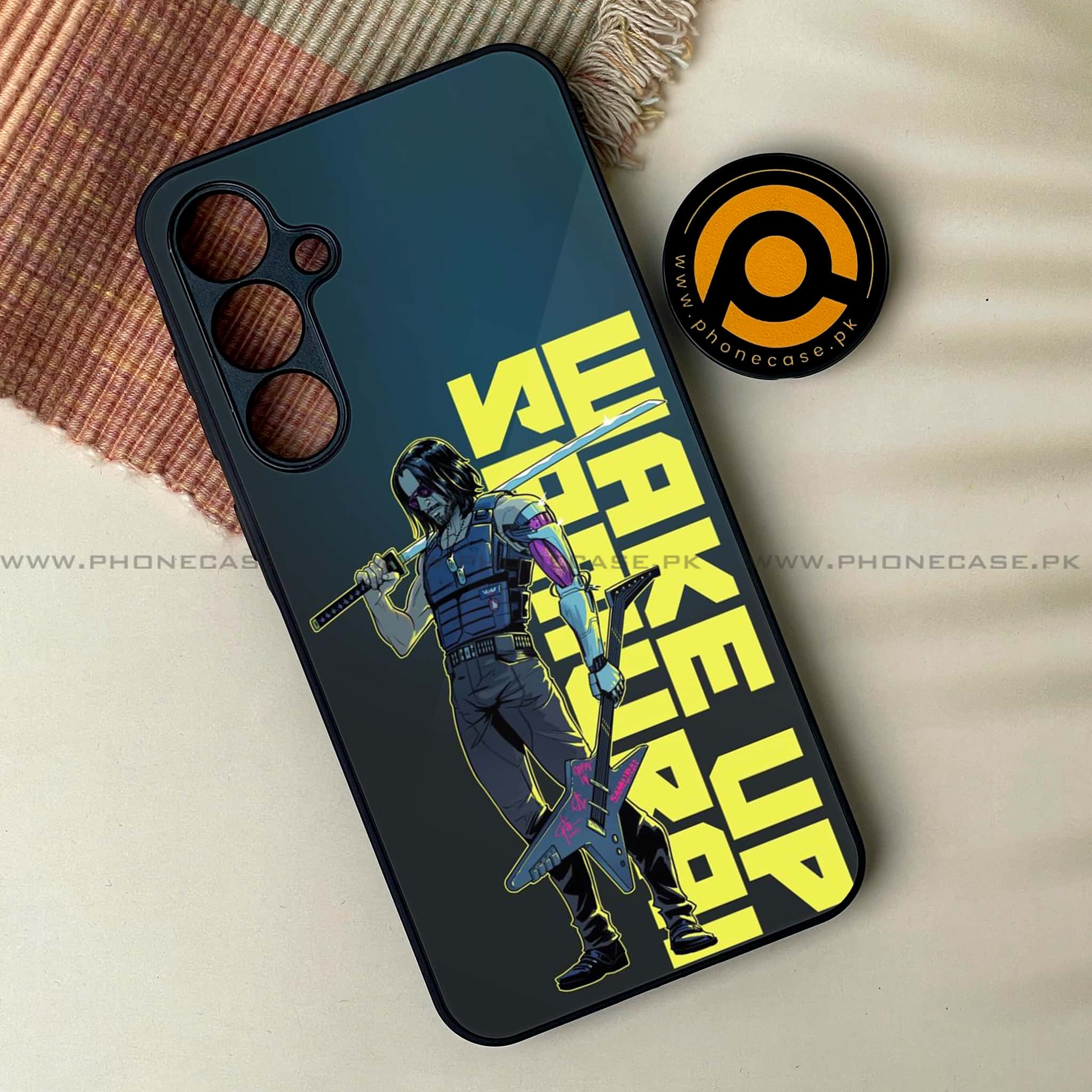 Samsung Galaxy A25 - Cybernetic Warrior Series - Premium Printed Glass soft Bumper shock Proof Case