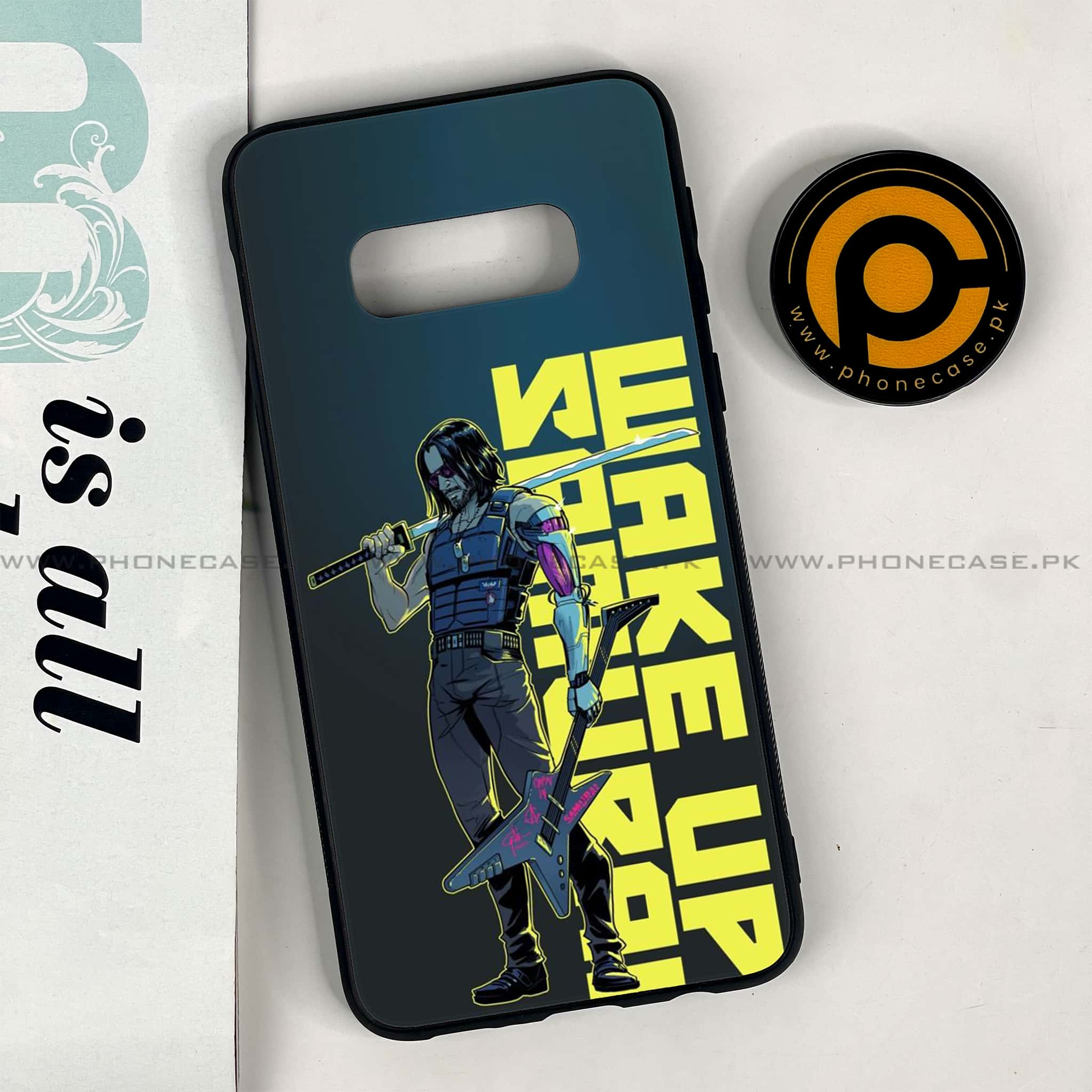 Galaxy S10e - Cybernetic Warrior Series - Premium Printed Glass soft Bumper shock Proof Case