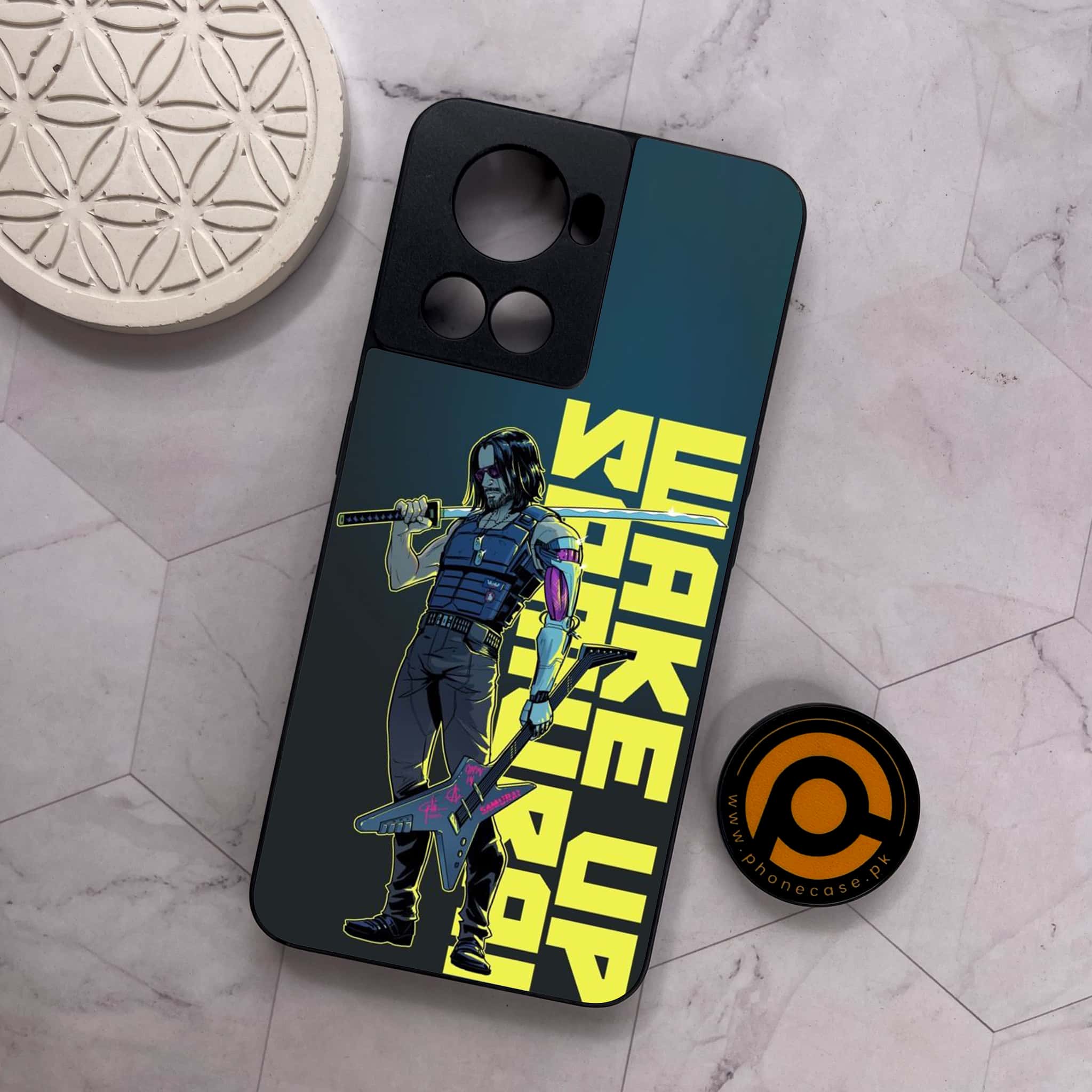OnePlus 10R -   Cybernetic Warrior Series - Premium Metal Printed soft Bumper shock Proof Case