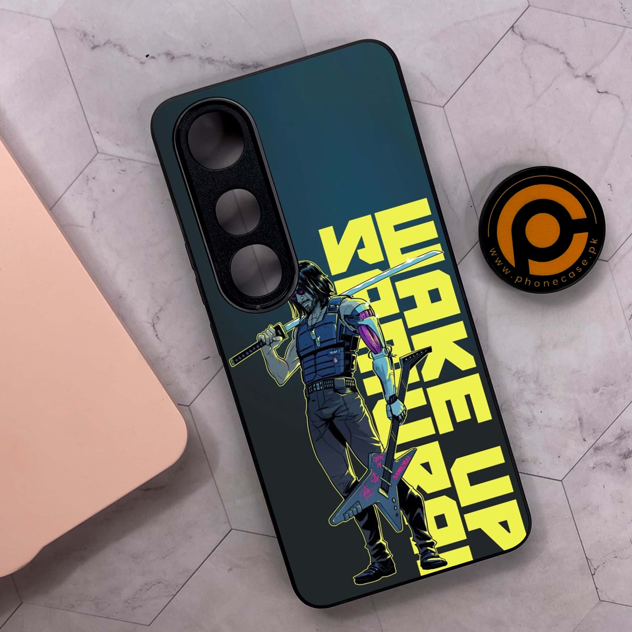 Vivo V50 Lite - Cybernetic Warrior Series - Premium Metal Printed soft Bumper shock Proof Case