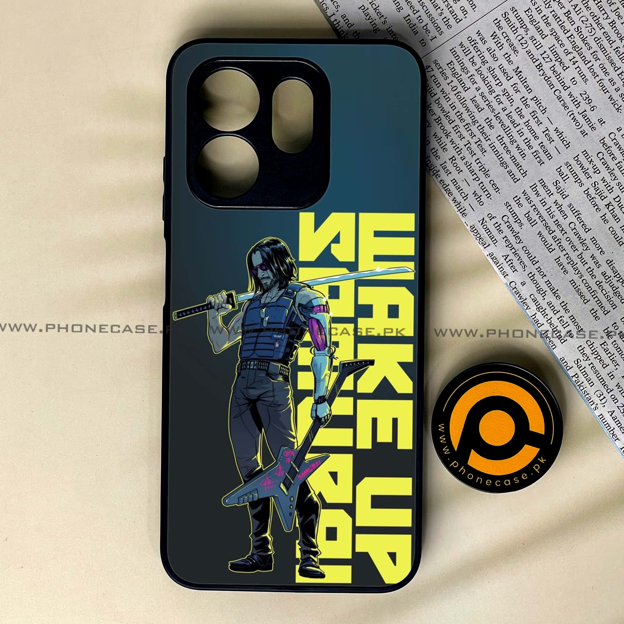 Infinix Smart 9 HD - Cybernetic Warrior Series - Premium Metal Printed soft Bumper shock Proof Case