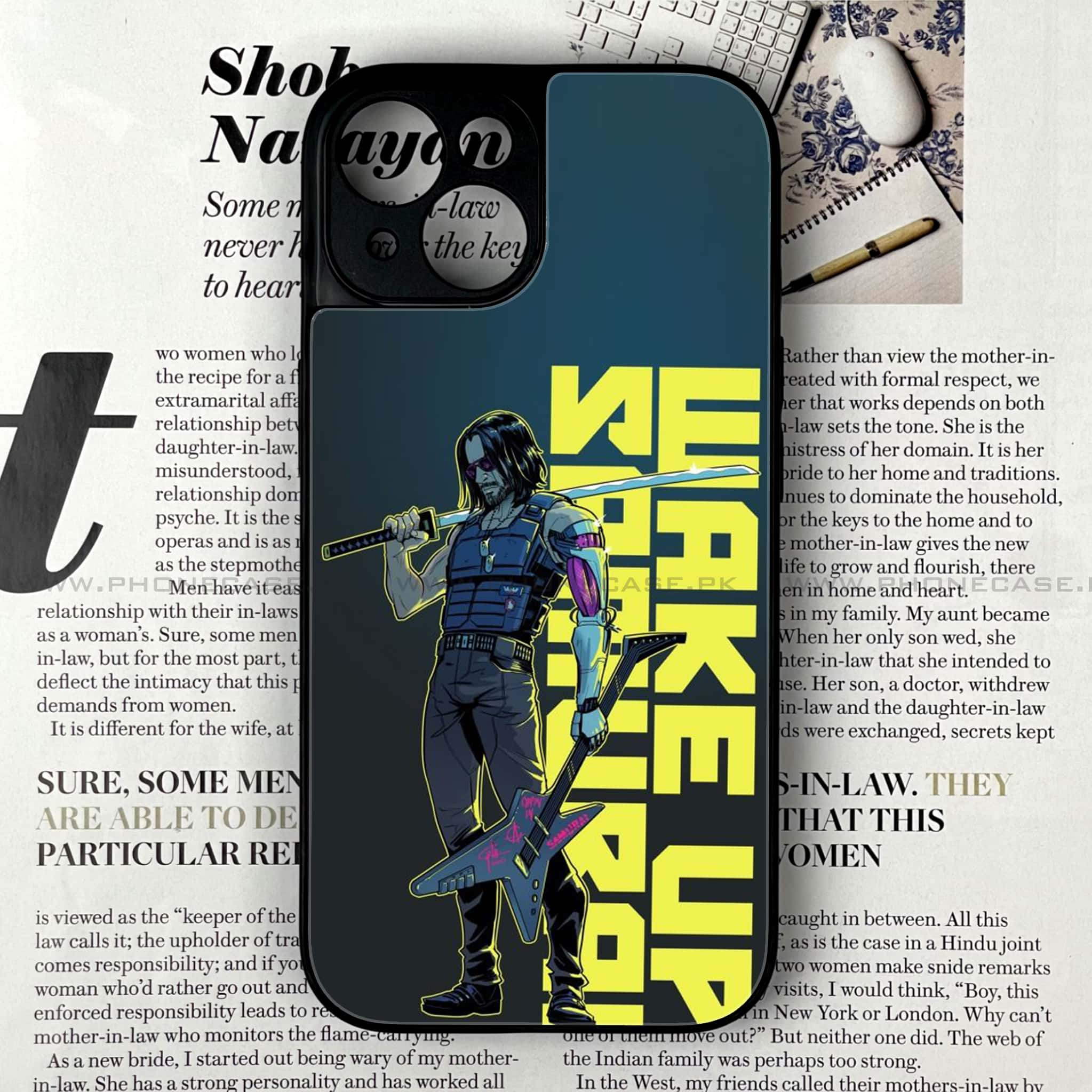 iPhone 15 - Cybernetic Warrior Series - Premium Printed Glass soft Bumper shock Proof Case