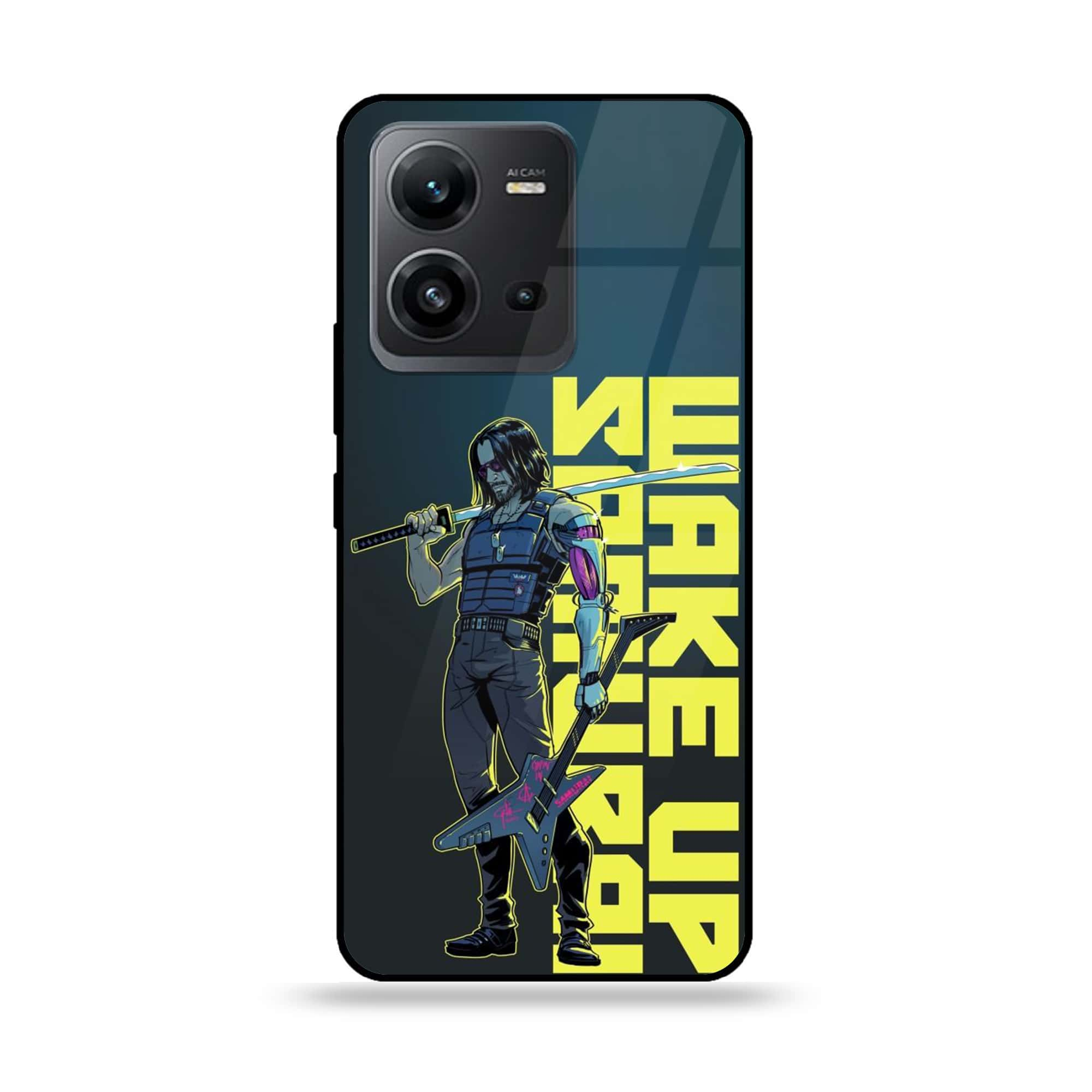 Vivo V25e  - Cybernetic Warrior Series - Premium Printed Glass soft Bumper shock Proof Case