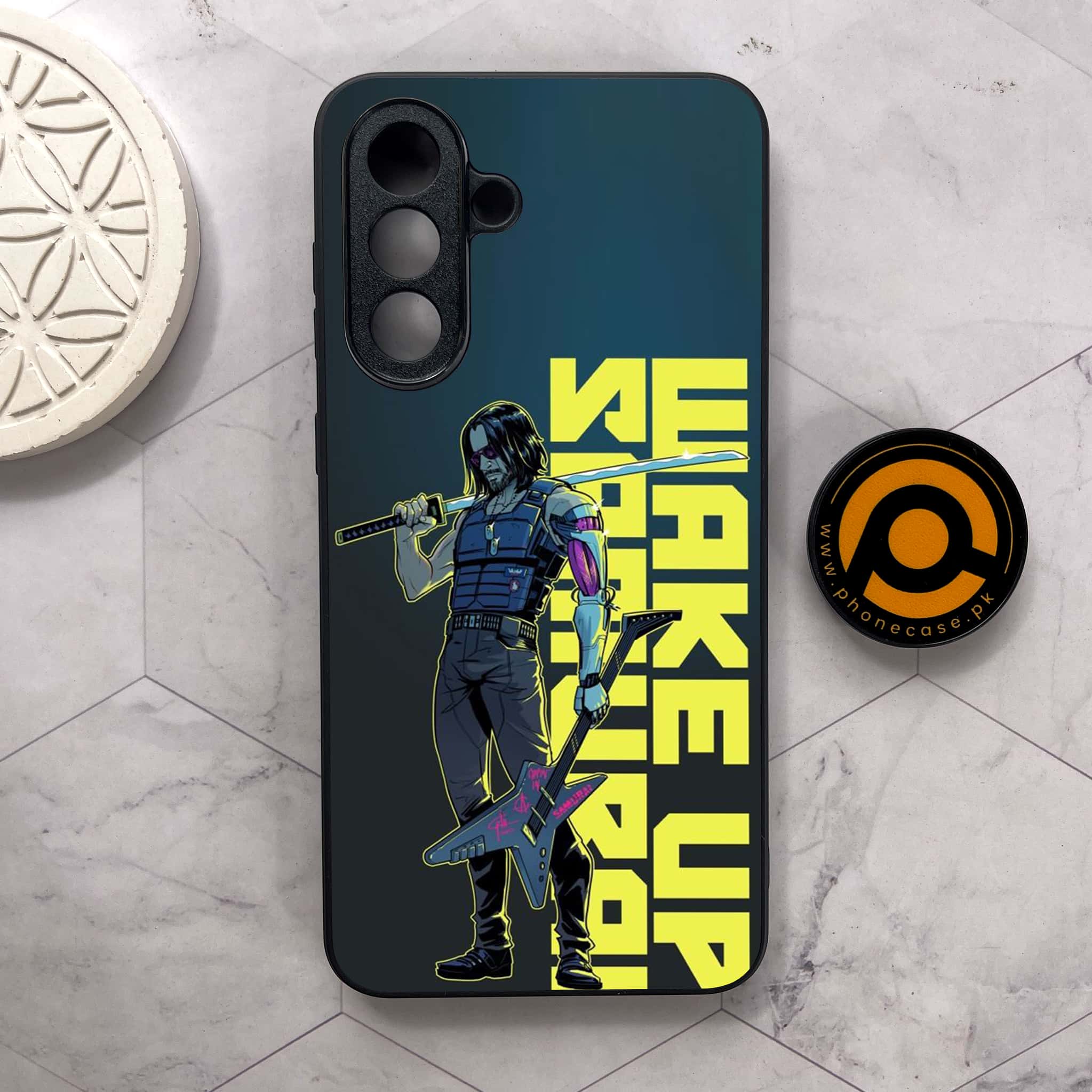 Samsung Galaxy A26 5G -   Cybernetic Warrior Series  - Premium Metal Printed soft Bumper shock Proof Case