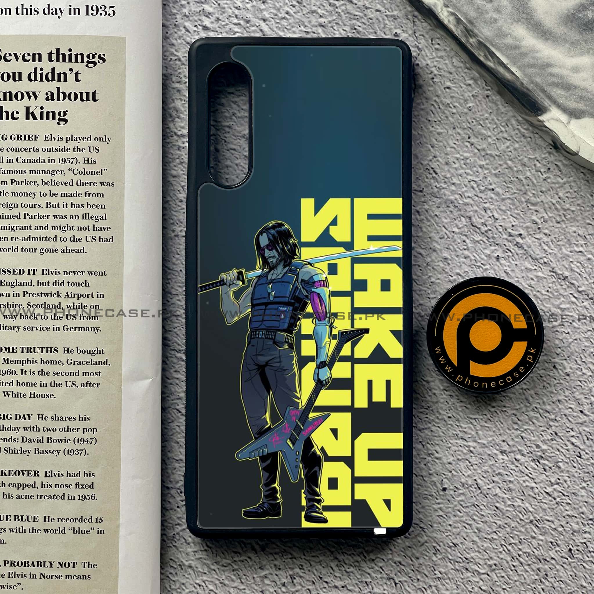 LG G9 - Cybernetic Warrior Series - Premium Metal Printed soft Bumper shock Proof Case