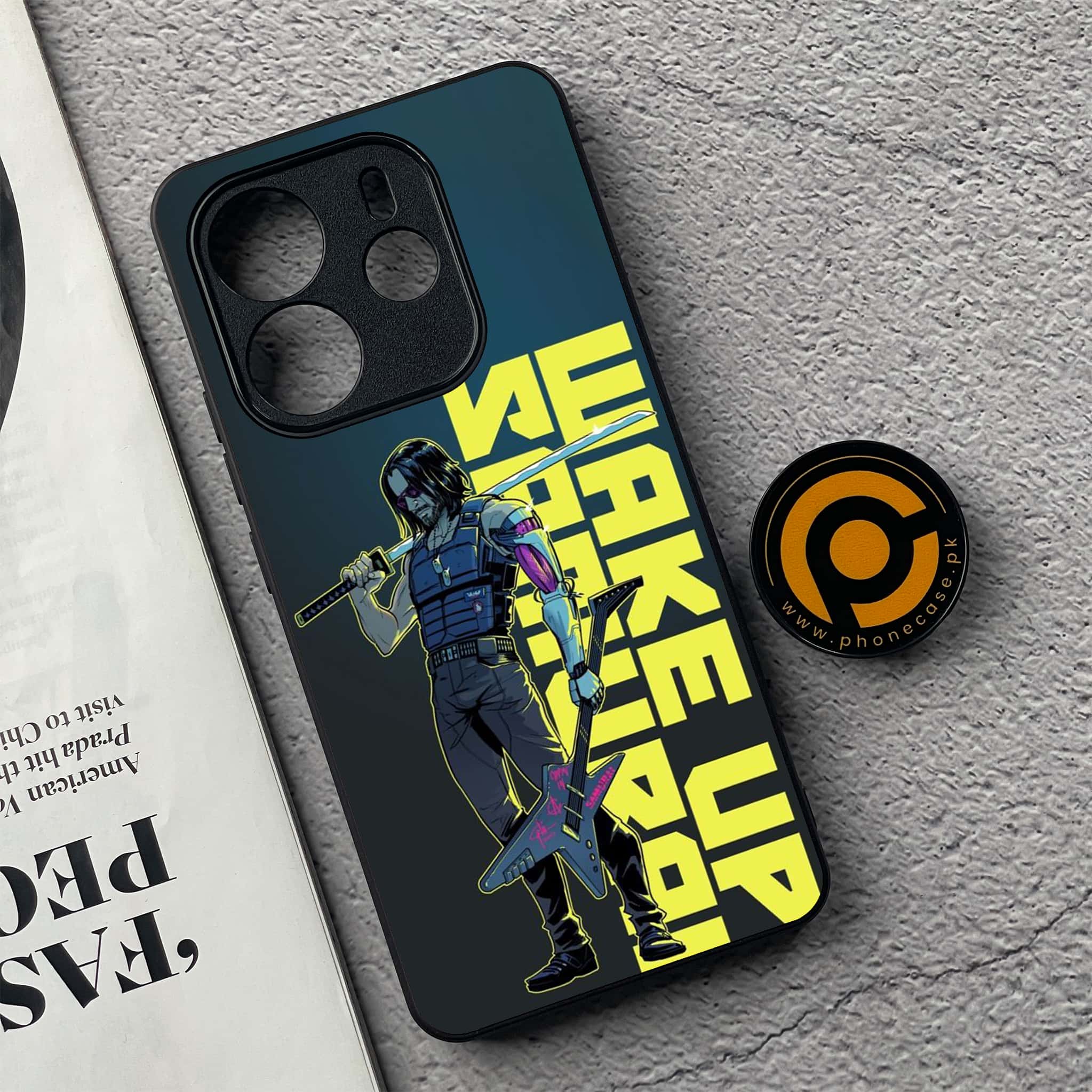 Xiaomi Redmi Note 14 - Cybernetic Warrior Series - Premium Printed Glass soft Bumper shock Proof Case