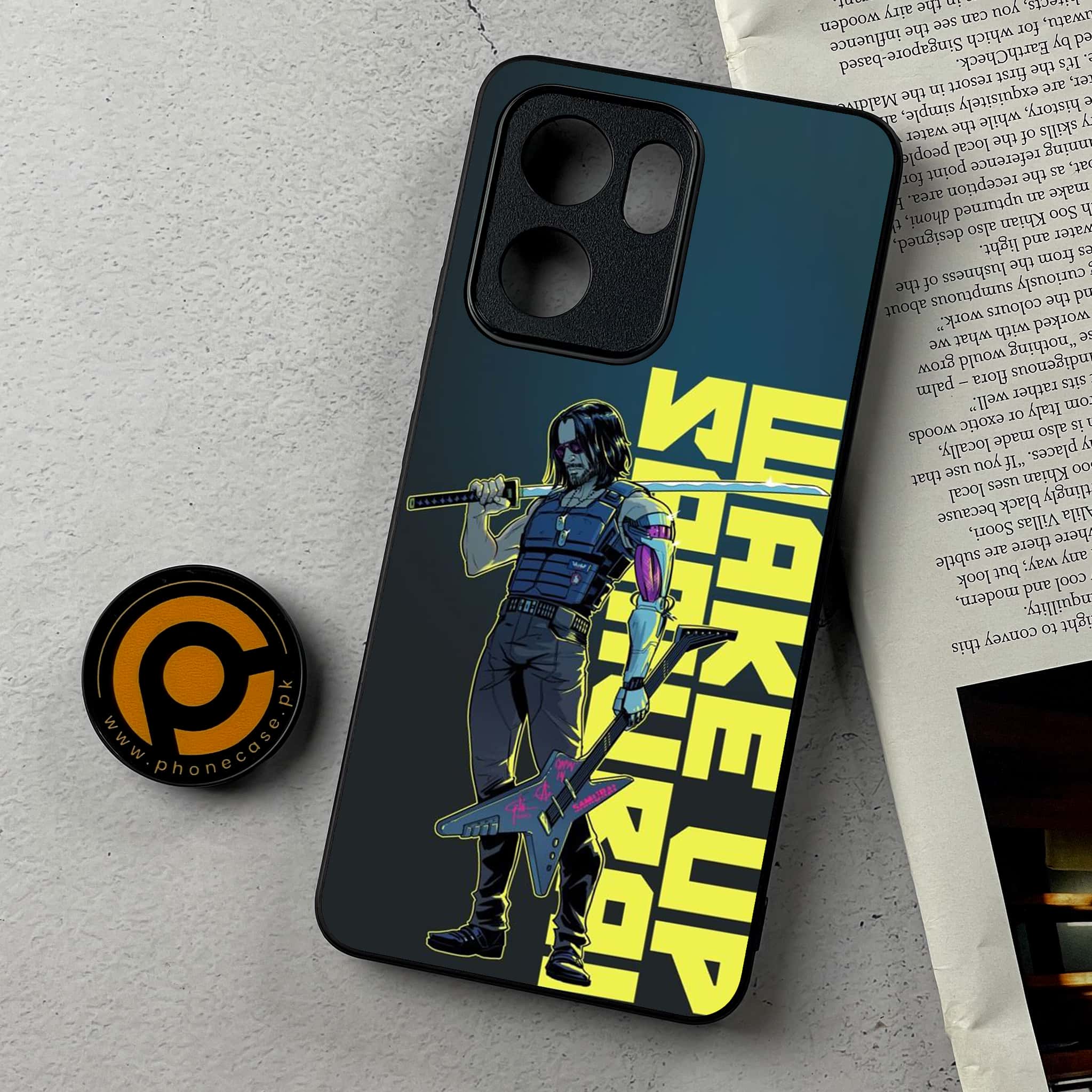 Oppo Reno 13F - Cybernetic Warrior Series - Premium Metal Printed Soft Bumper Shockproof Case