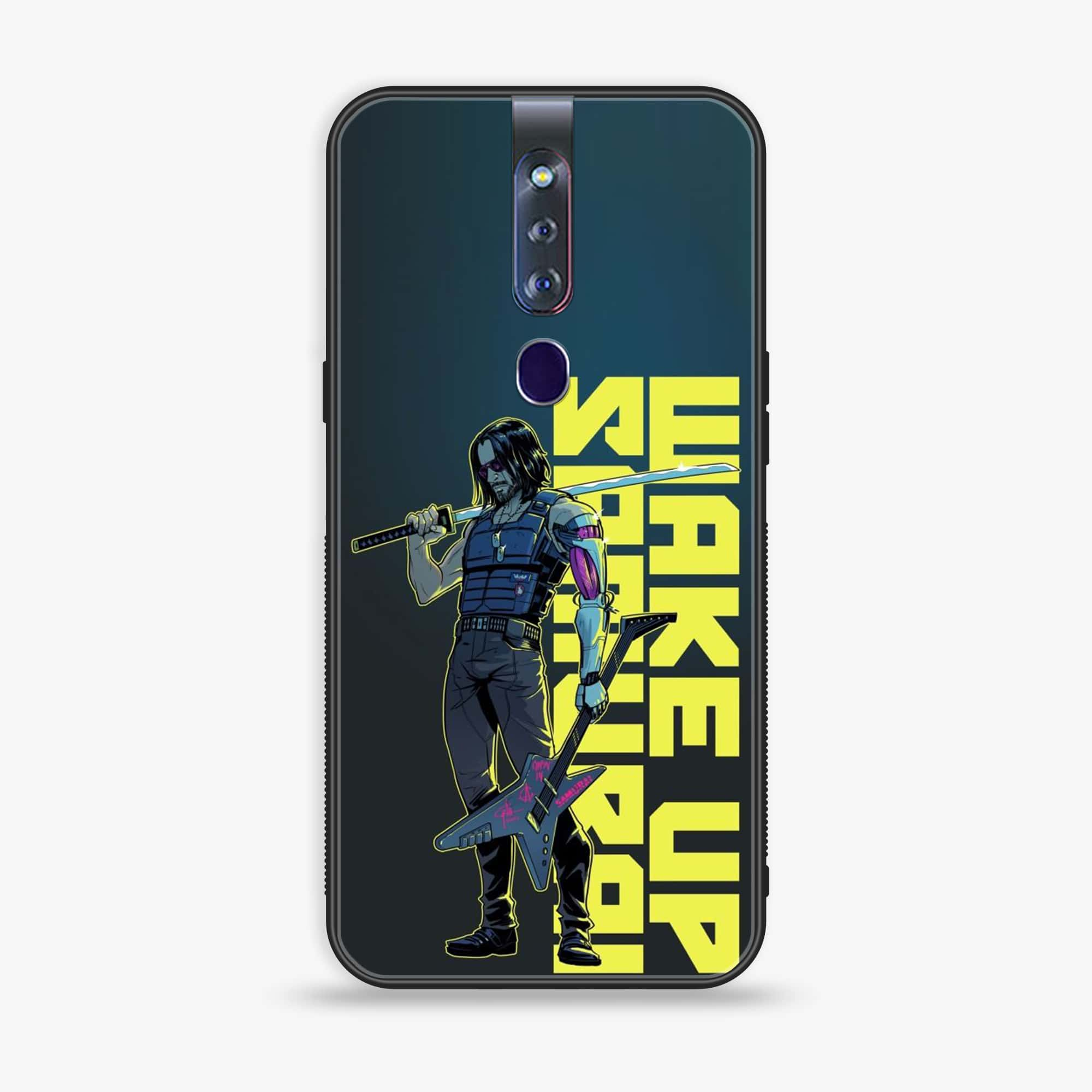 Oppo F11 Pro Cybernetic Warrior Series Premium Printed Glass soft Bumper shock Proof Case