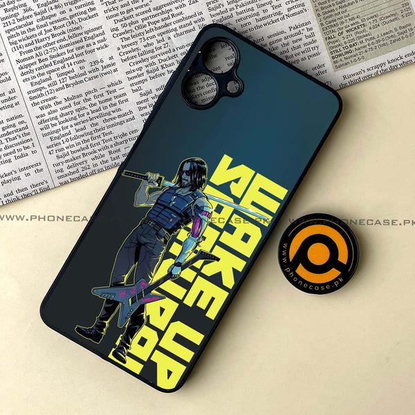 Samsung Galaxy A06  -  Cybernetic Warrior Design 9  - Premium Metal Printed soft Bumper shock Proof Case  CS-35941