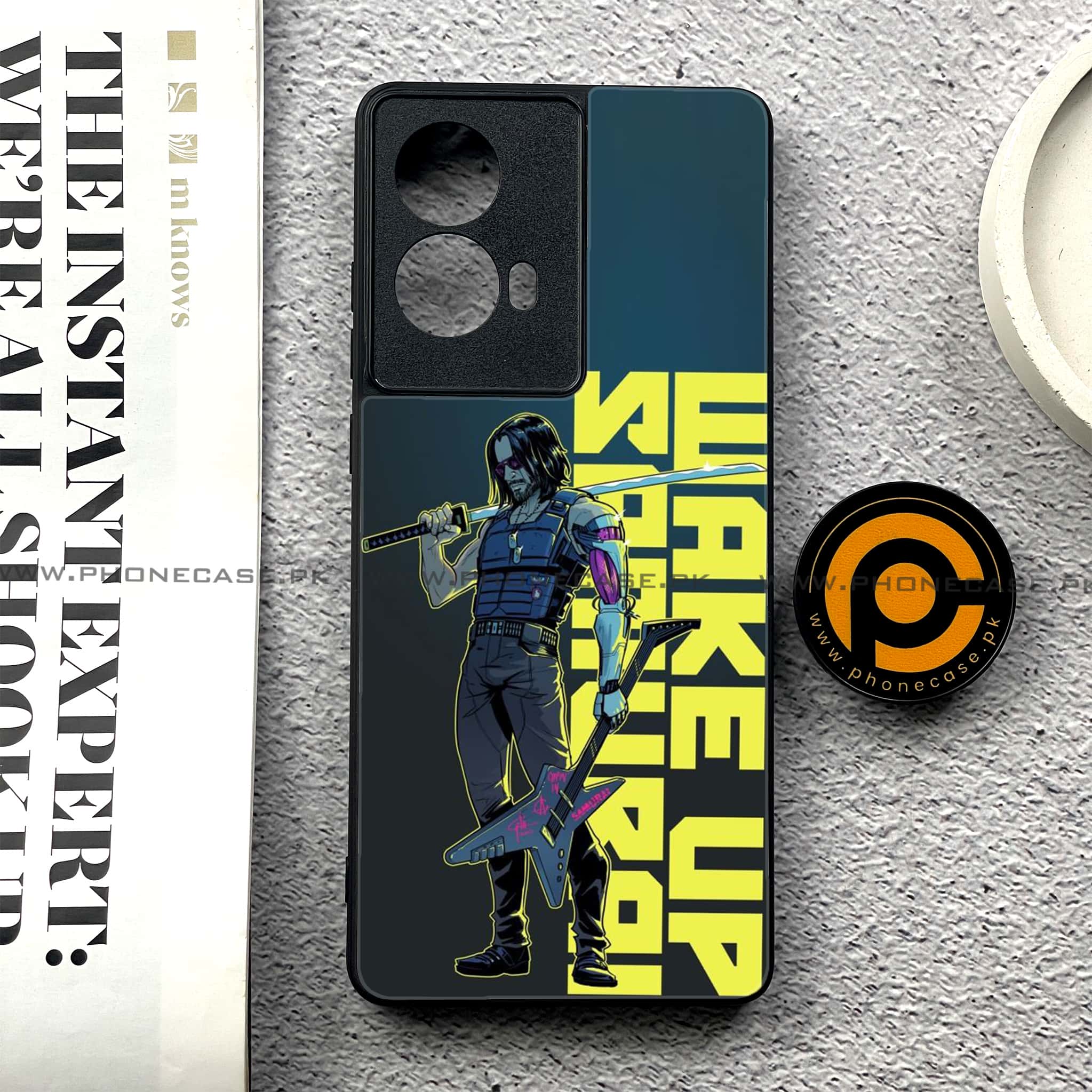 Moto G85 - Cybernetic Warrior Series - Premium Printed Glass soft Bumper shock Proof Case