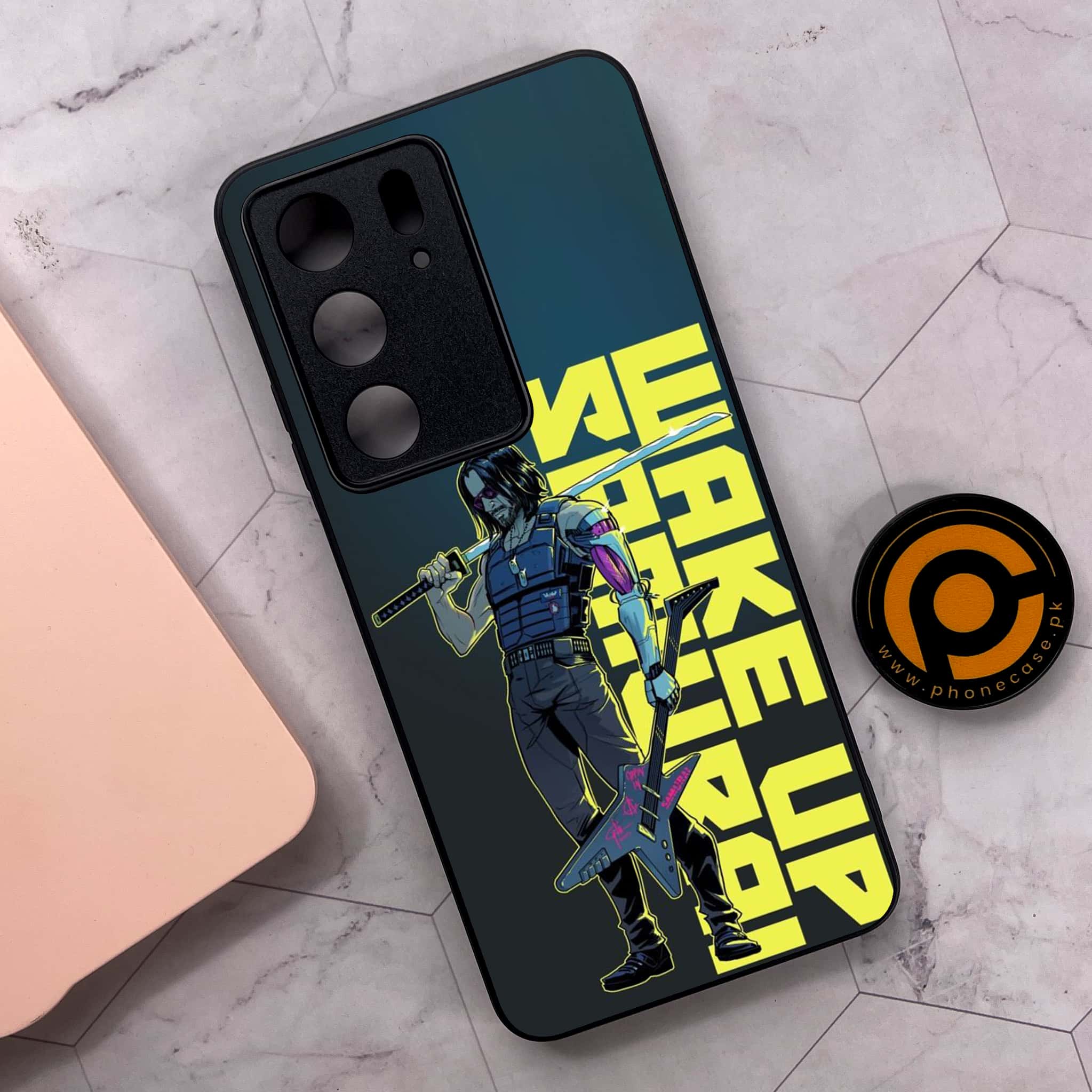 Realme C75x 4G - Cybernetic Warrior Series - Premium Metal Printed soft Bumper shock Proof Case
