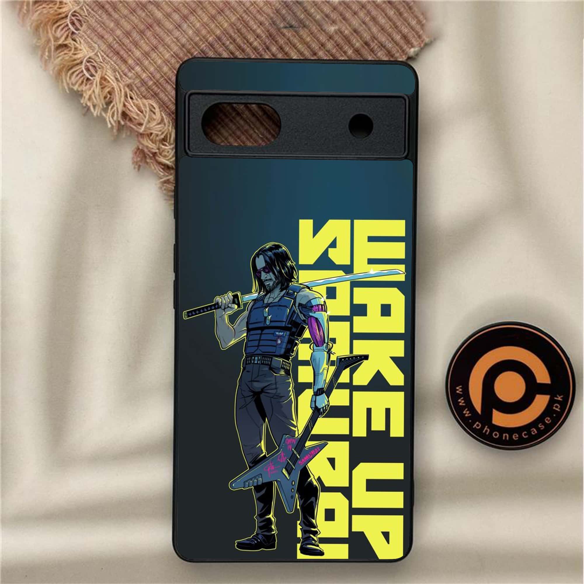 Google Pixel 6A - Cybernetic Warrior Series - Premium Metal Printed soft Bumper Shock Proof Case