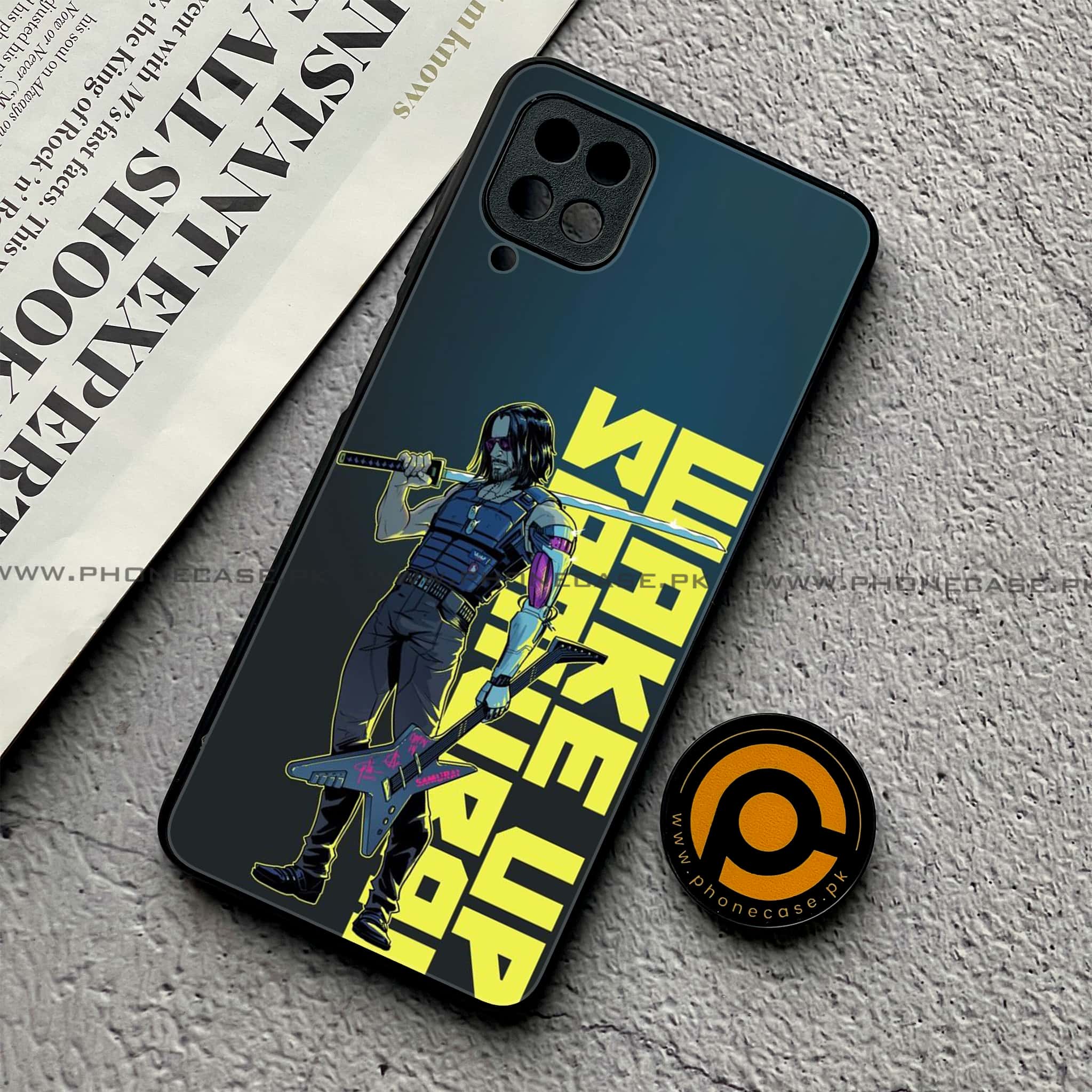 Samsung Galaxy A12 / A12 Nacho - Cybernetic Warrior Series - Premium Printed Glass soft Bumper shock Proof Case