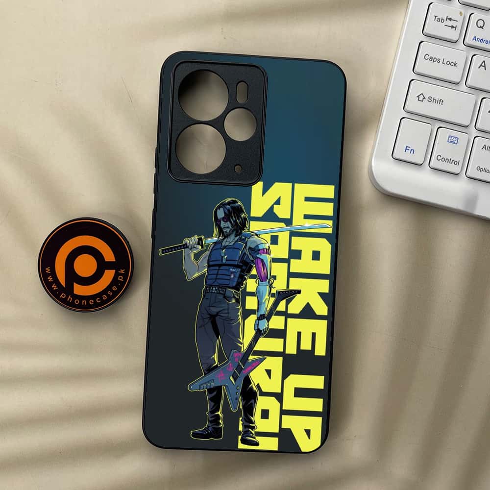 Realme 14 5G - Cybernetic Warrior Series - Premium Metal Printed soft Bumper Shock Proof Case
