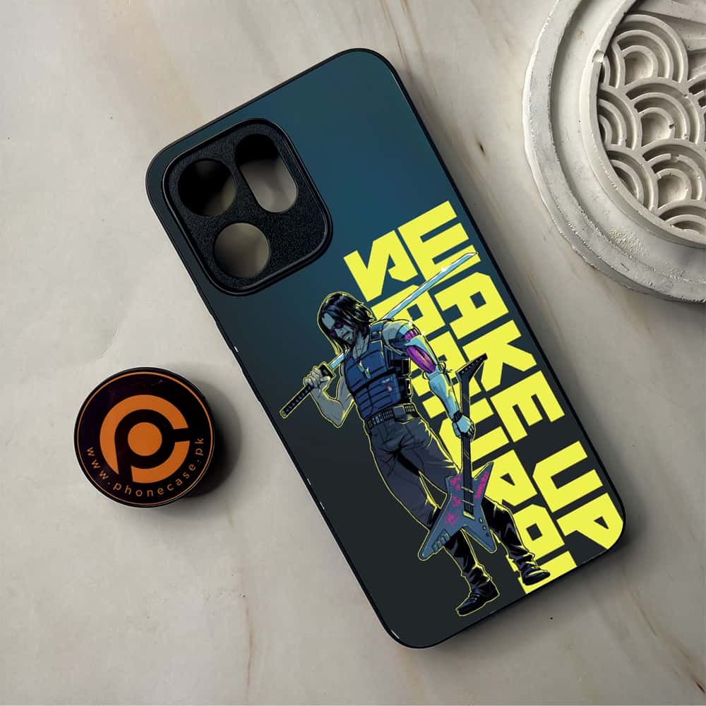 Oppo Reno 14F - Cybernetic Warrior Series - Premium Metal Printed Soft Bumper Shockproof Case