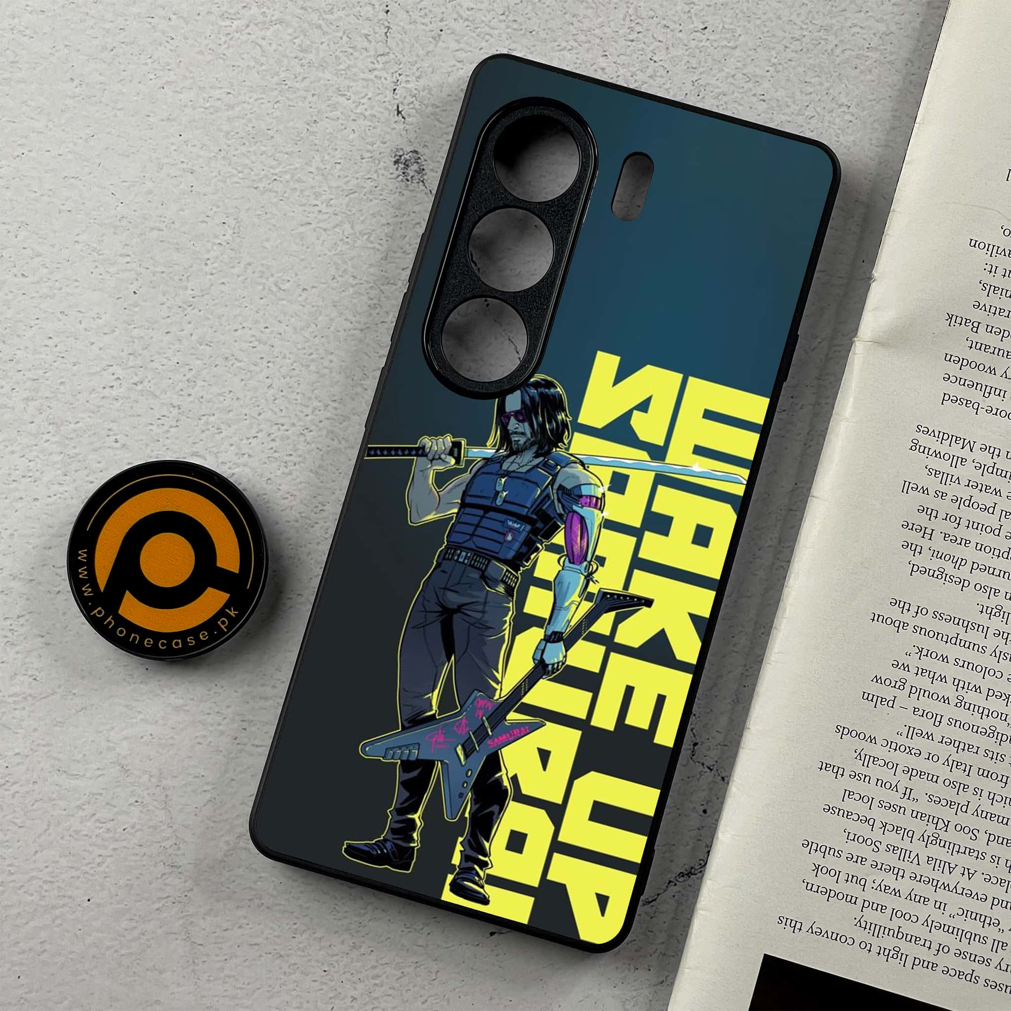 Tecno Camon 40 Pro - Cybernetic Warrior Series - Premium Metal Printed Soft Bumper Shockproof Case