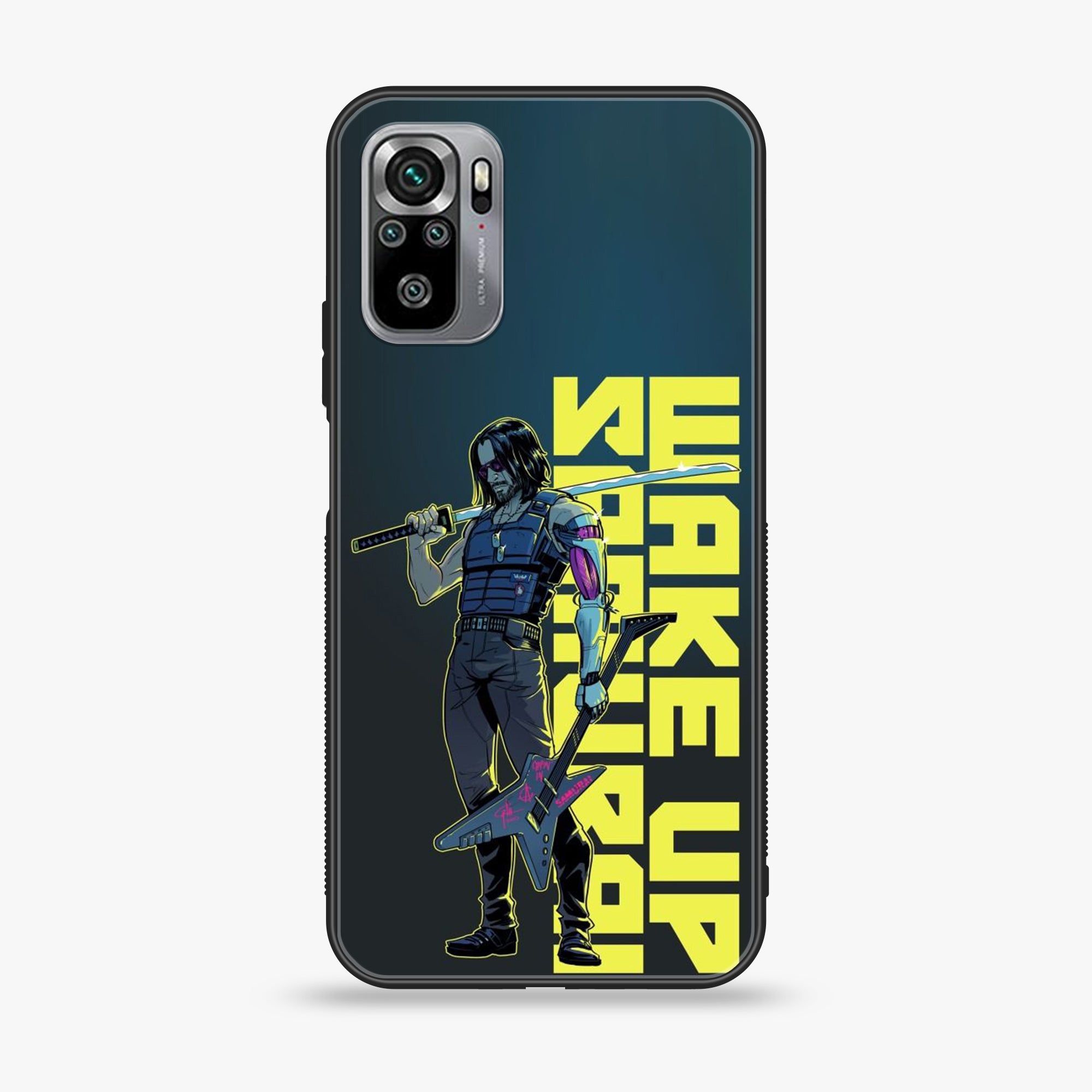 Xiaomi Redmi Note 10S- Cybernetic Warrior Series - Premium Printed Glass soft Bumper shock Proof Case