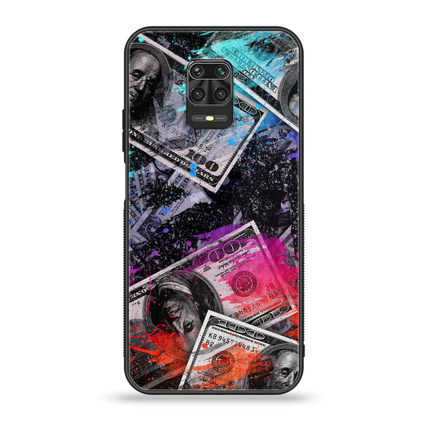 Xiaomi Redmi Note 9S - Dollar Design 4 - Premium Printed Glass soft Bumper shock Proof Case CS-28623