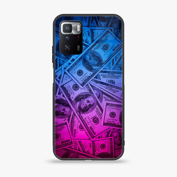 Xiaomi POCO X3 GT Dollar  Design 3  Premium Printed Glass soft Bumper shock Proof Case  CS-30376