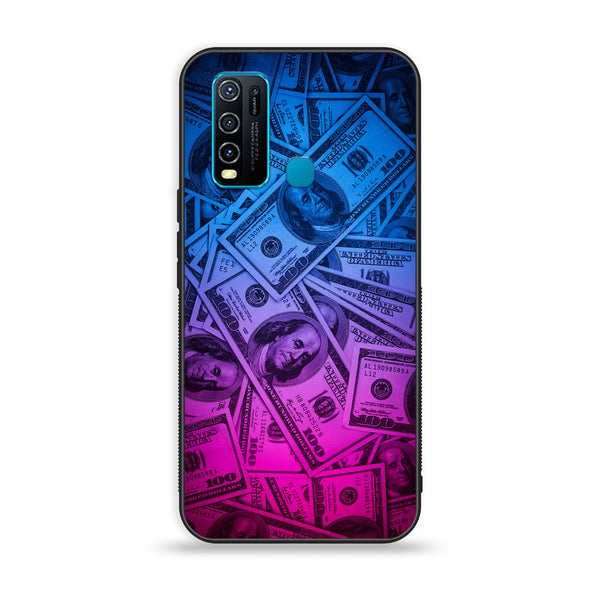 Vivo Y30/Y50 - Dollar Design 3- Premium Printed Glass soft Bumper shock Proof Case CS-11537