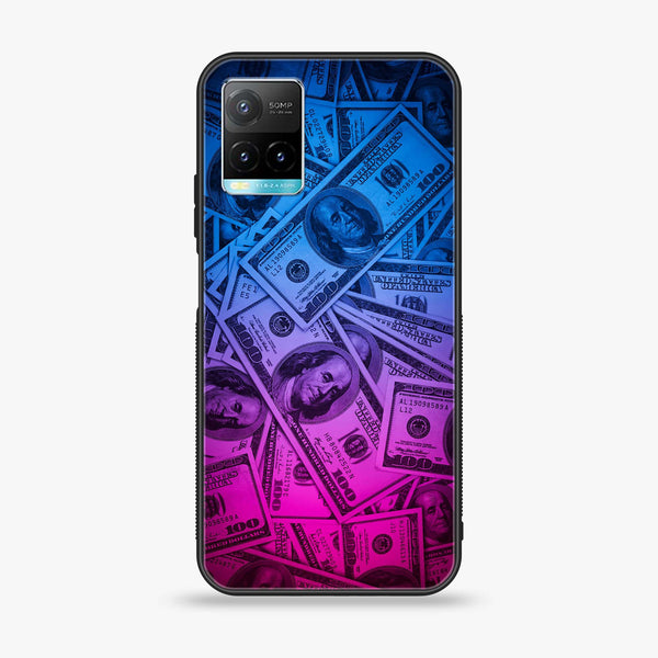 Vivo Y21 4G/ Y33s/ Y21s/ Y21A/ Y21T/Y33T - Dollar  Design 3  - Premium Metal Printed soft Bumper shock Proof Case CS-30504