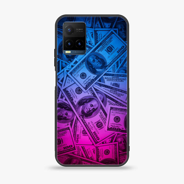 Vivo Y21 - Dollar Design 3- Premium Printed Glass soft Bumper shock Proof Case CS-26098