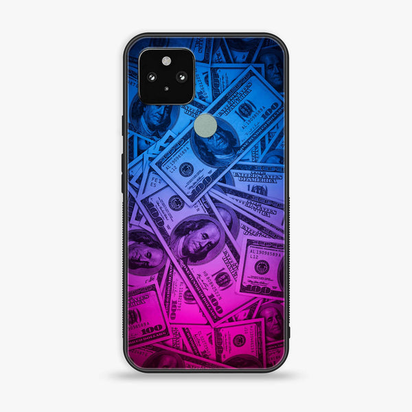 Google Pixel 5 - Dollar Design 2 - Premium Metal Printed soft Bumper Shock Proof Case CS-17749