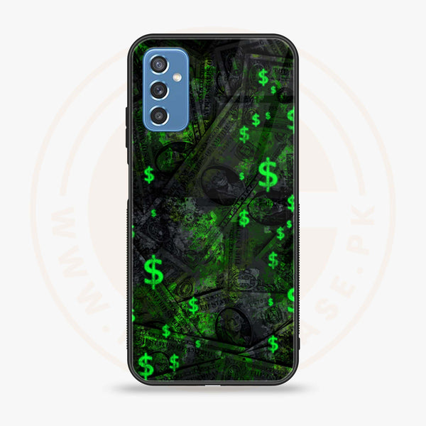 Samsung Galaxy M52 5G - Dollar Design 5 - Premium Printed Glass soft Bumper shock Proof Case CS-23226