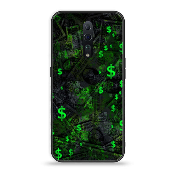Oppo Reno Z - Dollar Design 5  - Premium Printed Glass soft Bumper shock Proof Case CS-35132