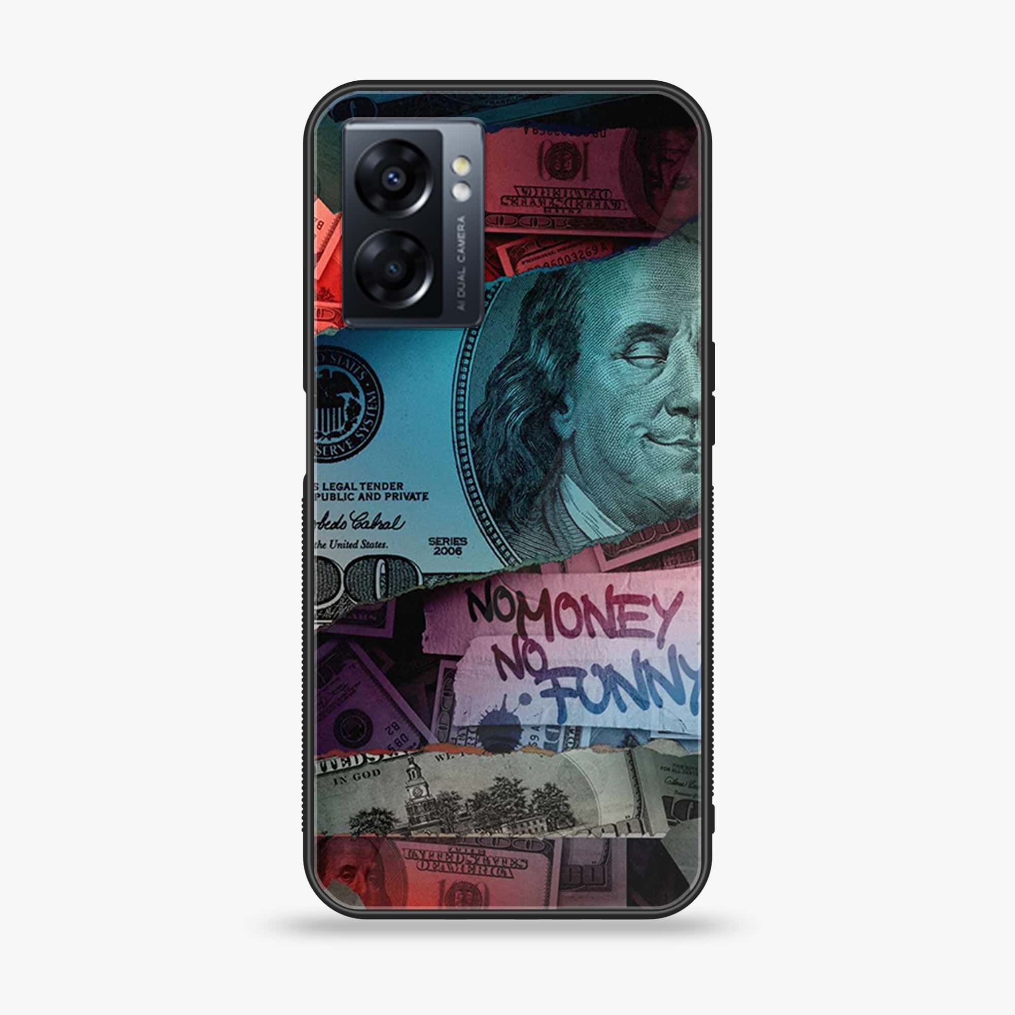 Oppo A77 4G - Dollar Series - Premium Metal Printed soft Bumper shock Proof Case