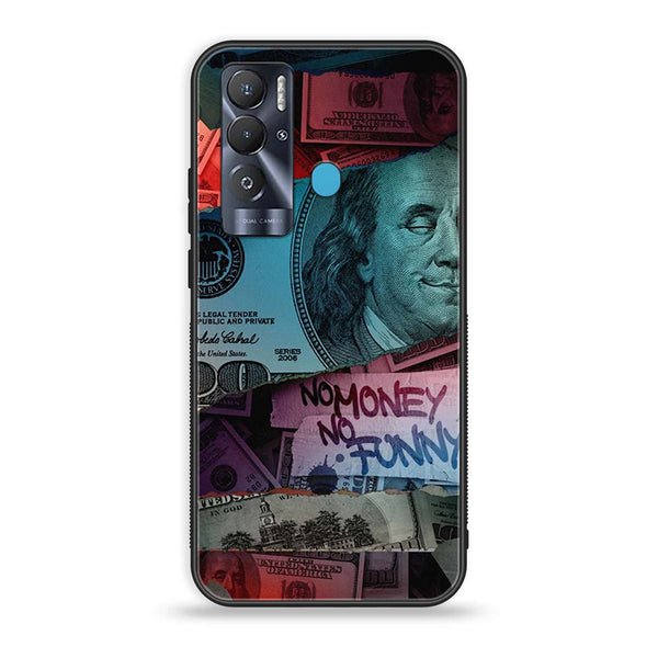 Tecno Pova Neo Dollar Design 8 Premium Printed Glass soft Bumper shock Proof Case CS-8662