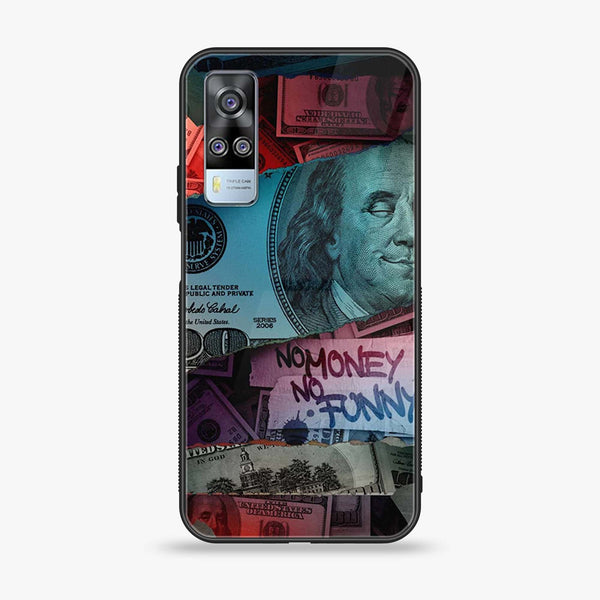 Vivo Y51 2020 (Camera on Left) - Dollar Design 8  Premium Metal Printed soft Bumper shock Proof Case  CS-29549