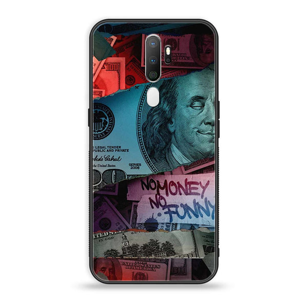 OPPO A5 2020/ OPPO A9 2020 -  Dollar Design 8 Premium Printed Glass soft Bumper shock Proof Case