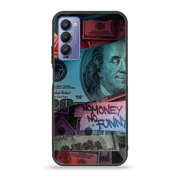 Tecno Camon 18 Dollar Design 8 Premium Printed Glass soft Bumper shock Proof Case CS-8721
