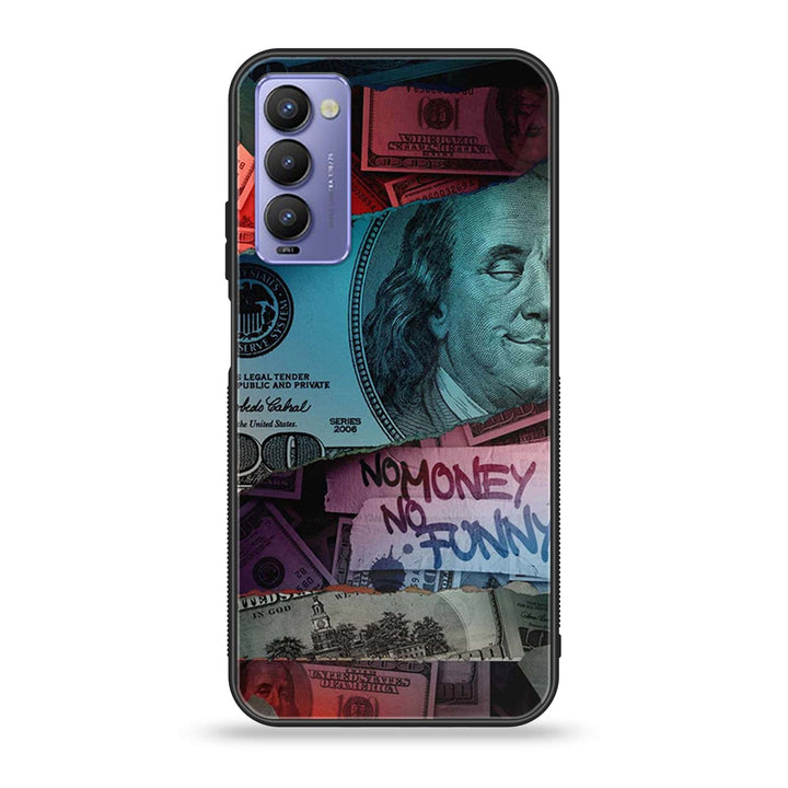 Tecno Camon 18 Dollar Design 8 Premium Printed Glass soft Bumper shock Proof Case CS-8721