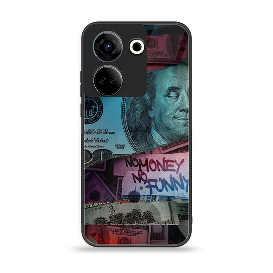 Tecno Camon 20/ 20 Pro - Dollar Design 6 - Premium Printed Glass soft Bumper shock Proof Case CS-13274 CS-28331