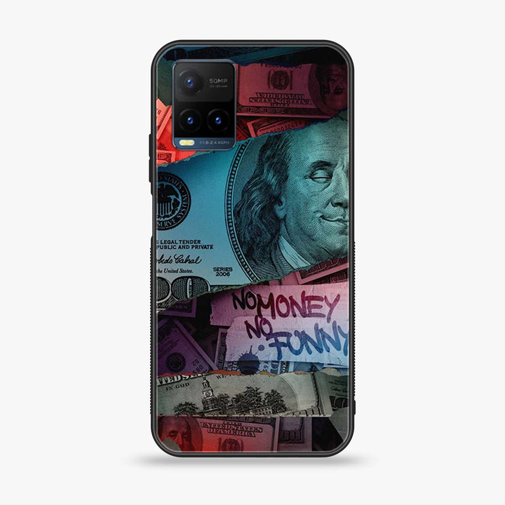 Vivo Y21s - Dollar Design 8- Premium Printed Glass soft Bumper shock Proof Case CS-44092