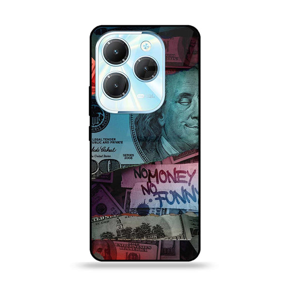 Infinix Hot 40 Pro / Hot 40  - Dollar Design 8  - Premium Metal Printed soft Bumper Shock Proof Case CS-8044