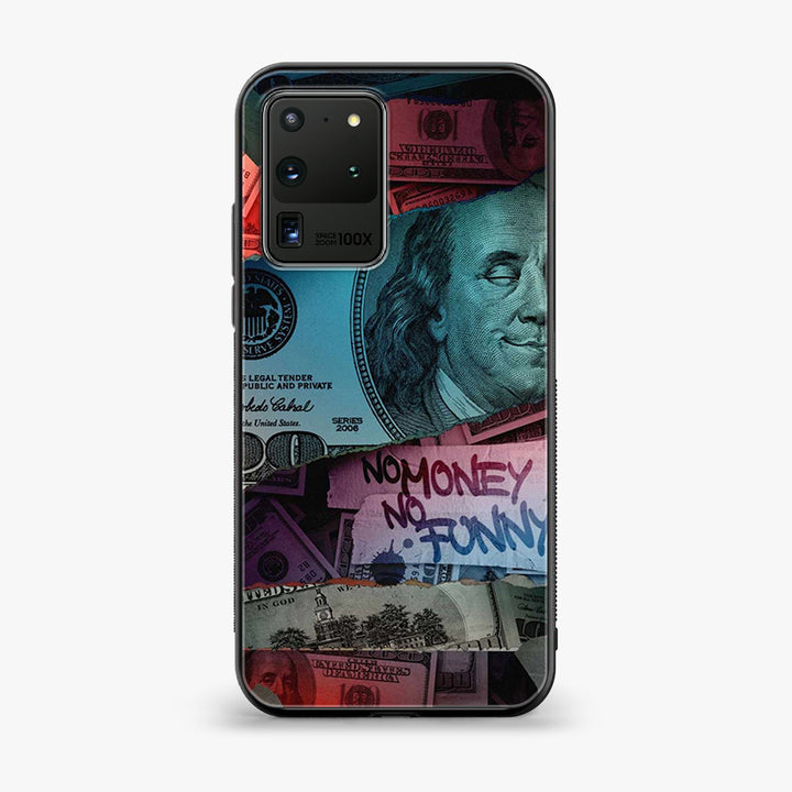 Samsung Galaxy S20 Ultra - Dollar Design 8- Premium Printed Glass soft Bumper shock Proof Case CS-12342