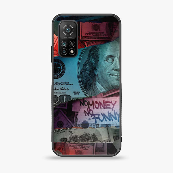 Xiaomi MI 10T / 10T  Pro -  Dollar  Design 9 -  Premium Printed Glass soft Bumper shock Proof Case  CS-25007 CS-26783